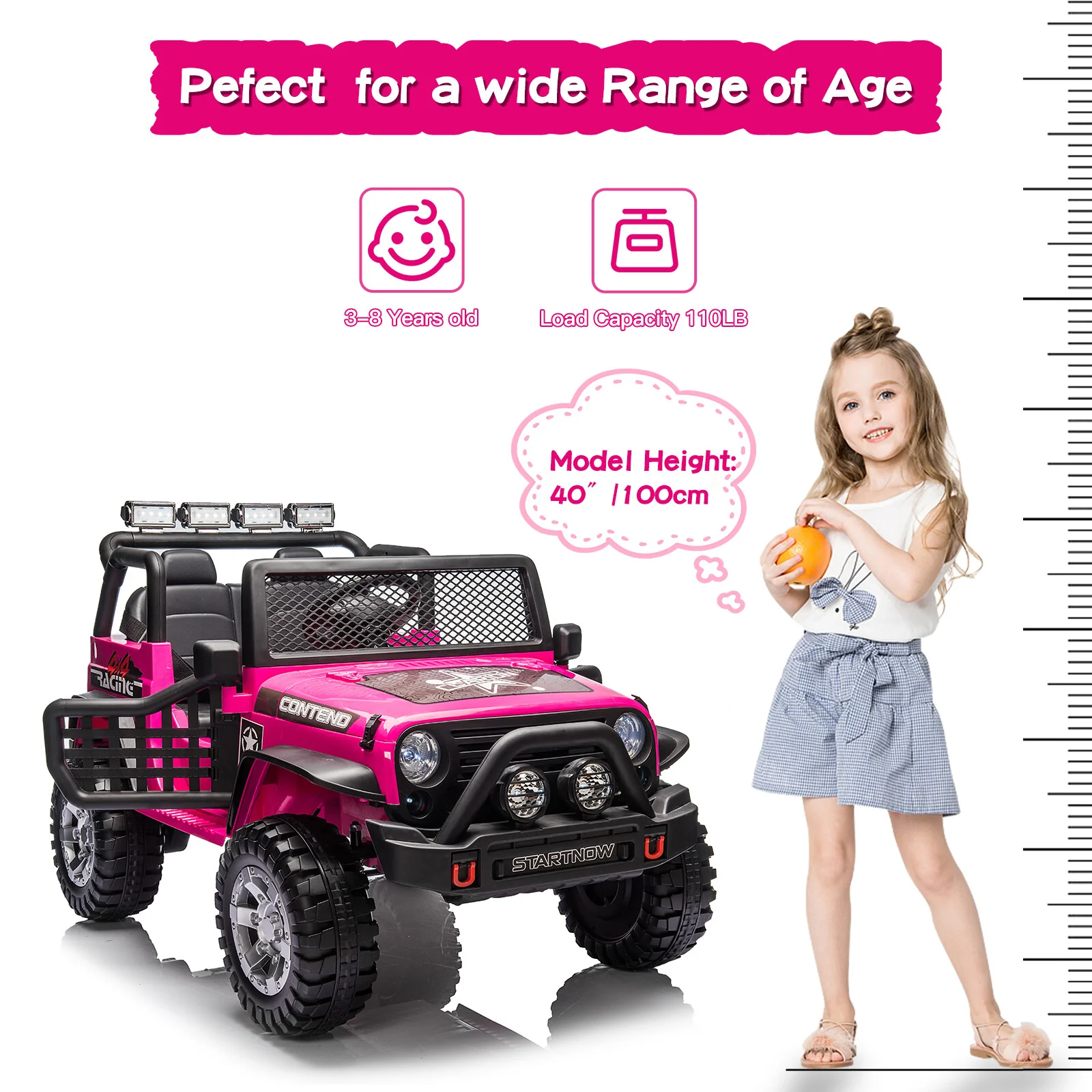 12V Battery-Powered 2-Seater Kids Electric Ride-On Truck Car with Remote Control - Image 4