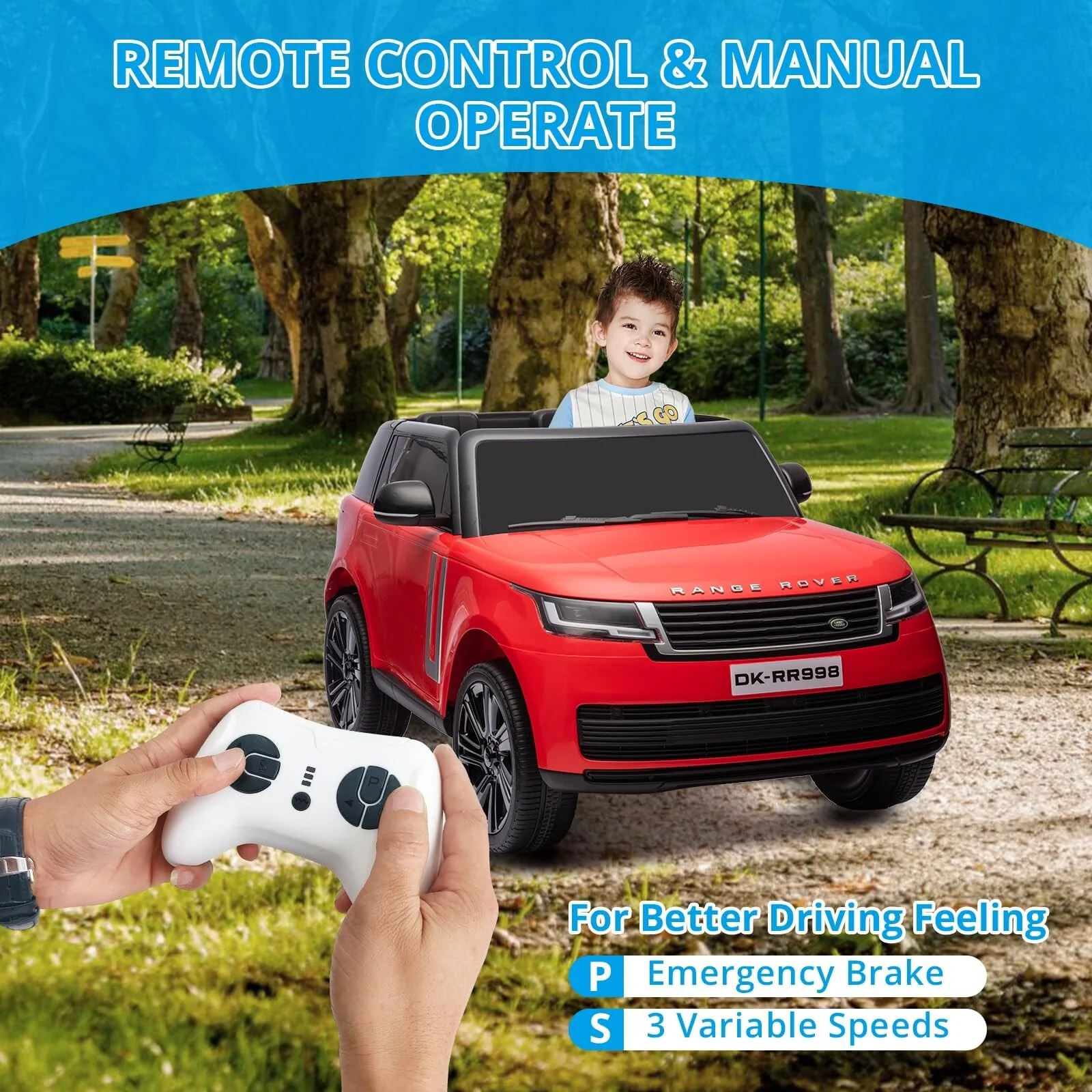 2-Seater Kids Electric Ride-On Land Rover Truck 24V Battery Powered Car with Remote - Image 4