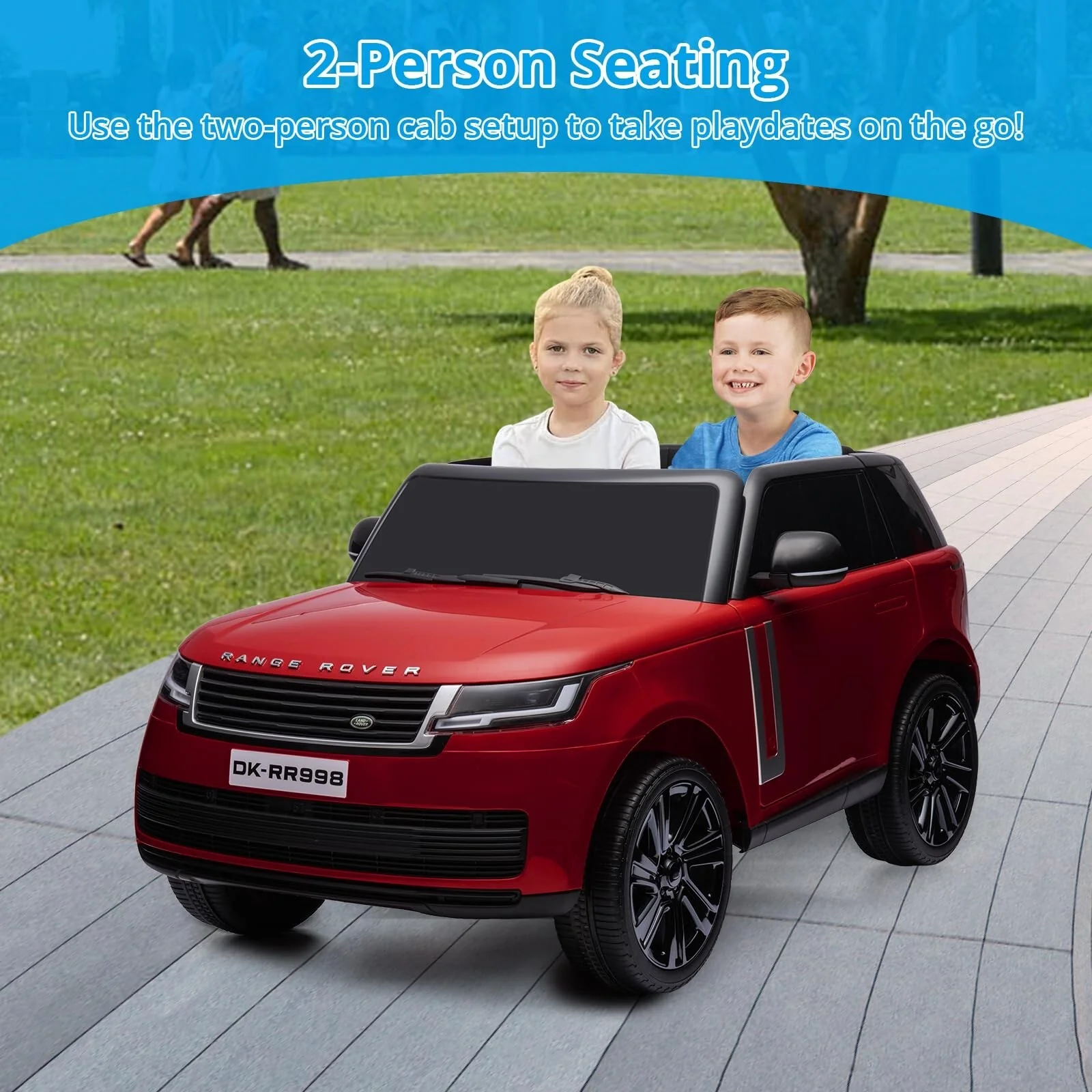 2-Seater Kids Electric Ride-On Land Rover Truck 24V Battery Powered Car with Remote - Image 9