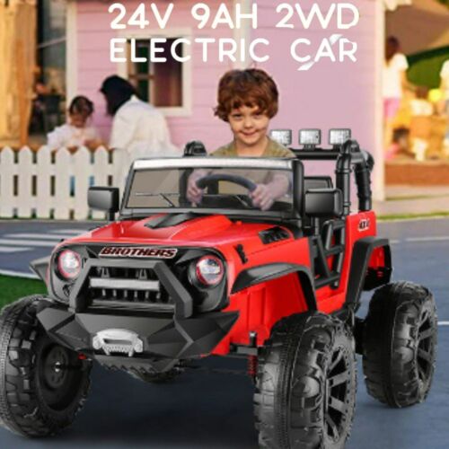 2-Seater Kids Ride on Truck with 3 Speeds, LED Light, and Remote Control - 24V 2x200W - Image 2
