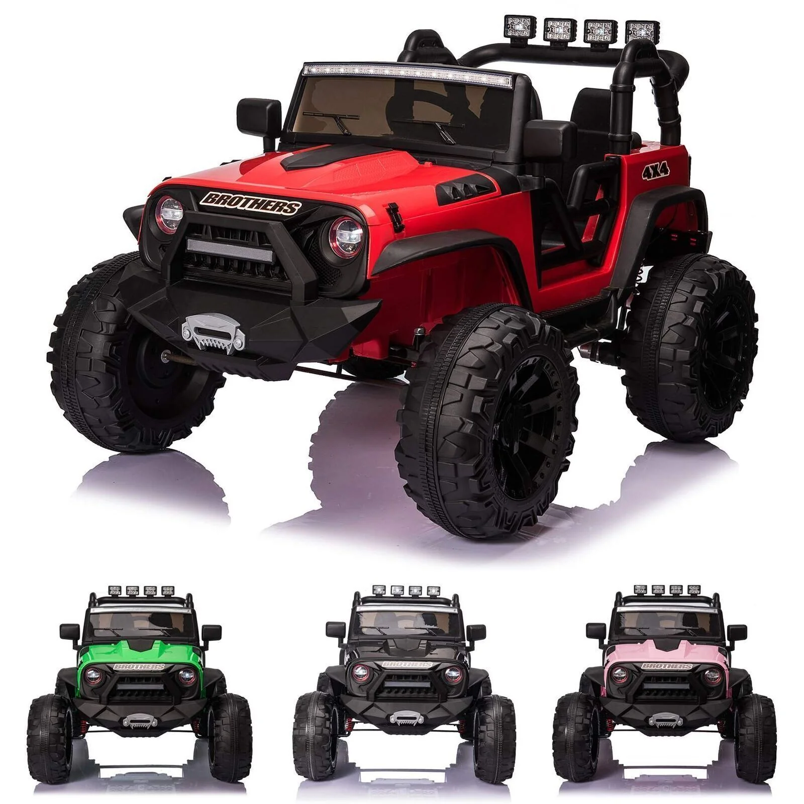 2-Seater Kids Ride on Truck with 3 Speeds, LED Light, Remote Control, and 24V 9AH Battery - Image 5