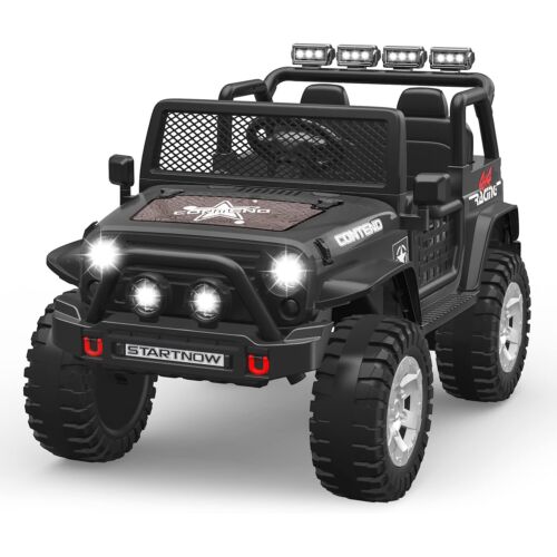 2-Seater Kids Ride-On Truck with Remote Control, LED Lights, Music, and Double Doors - Image 2