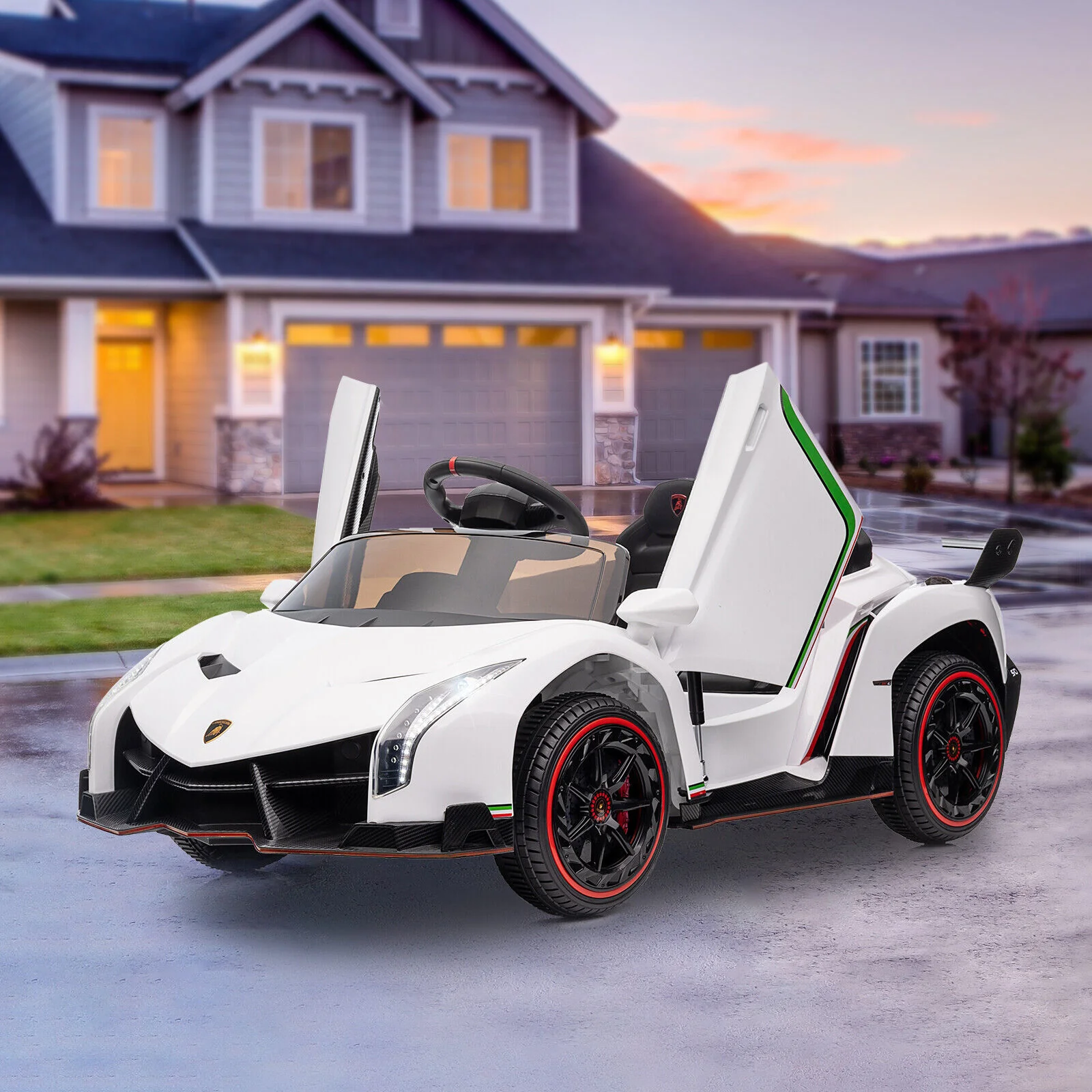 2-Seater Licensed Lamborghini Kids Ride On Car with Remote Control - 12V Electric Vehicle - Image 10
