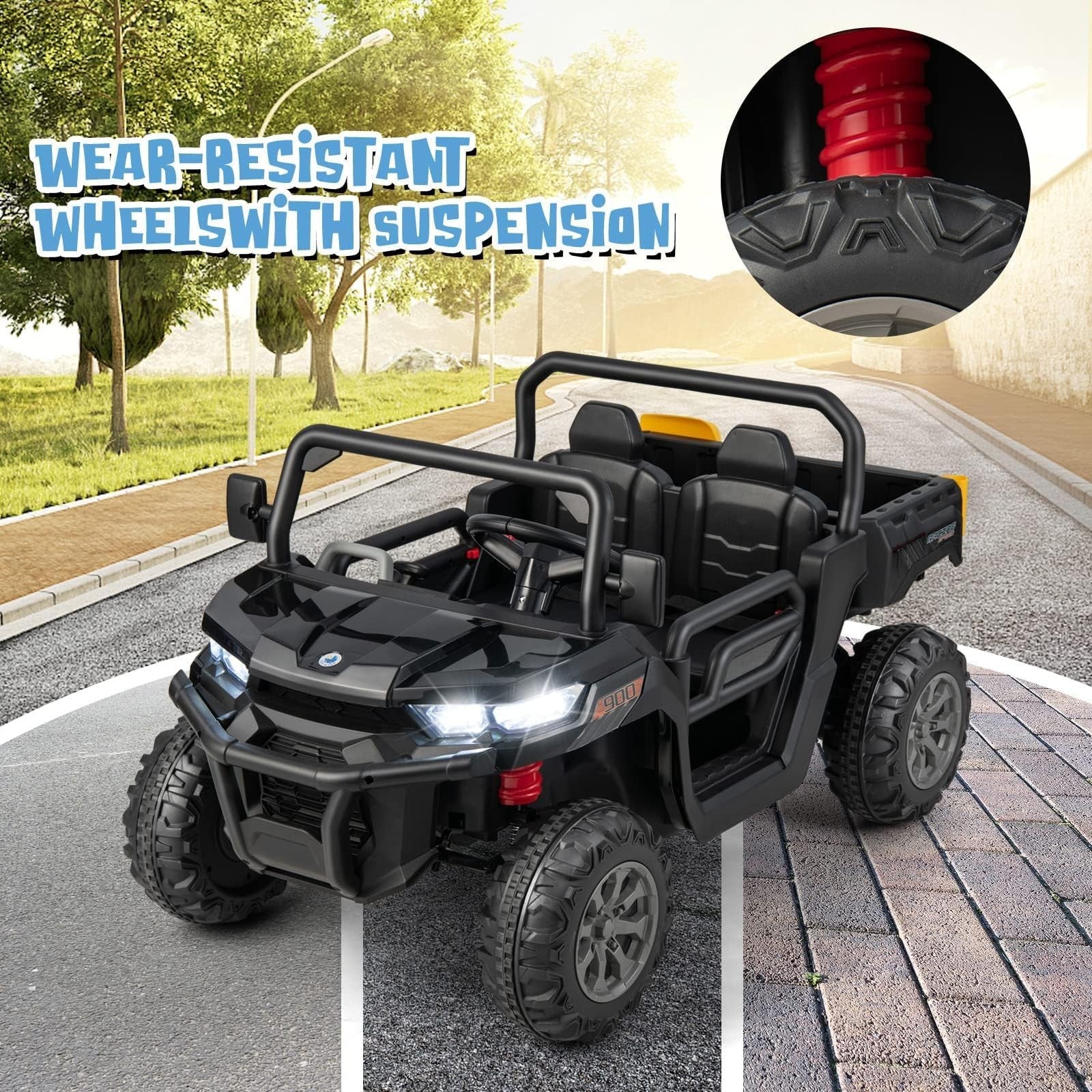 2-Seater 12V Off-Road UTV Electric Ride-On Car with Remote Control - Image 9