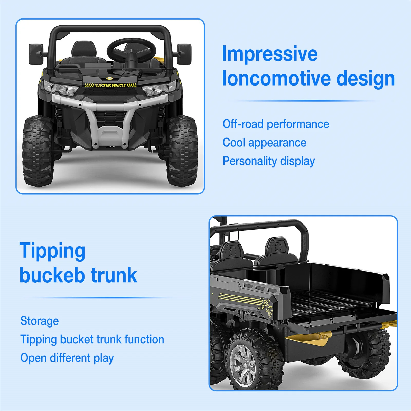 24V Electric 2-Seater Kids Ride-On Dump Truck with Remote Control - Image 25