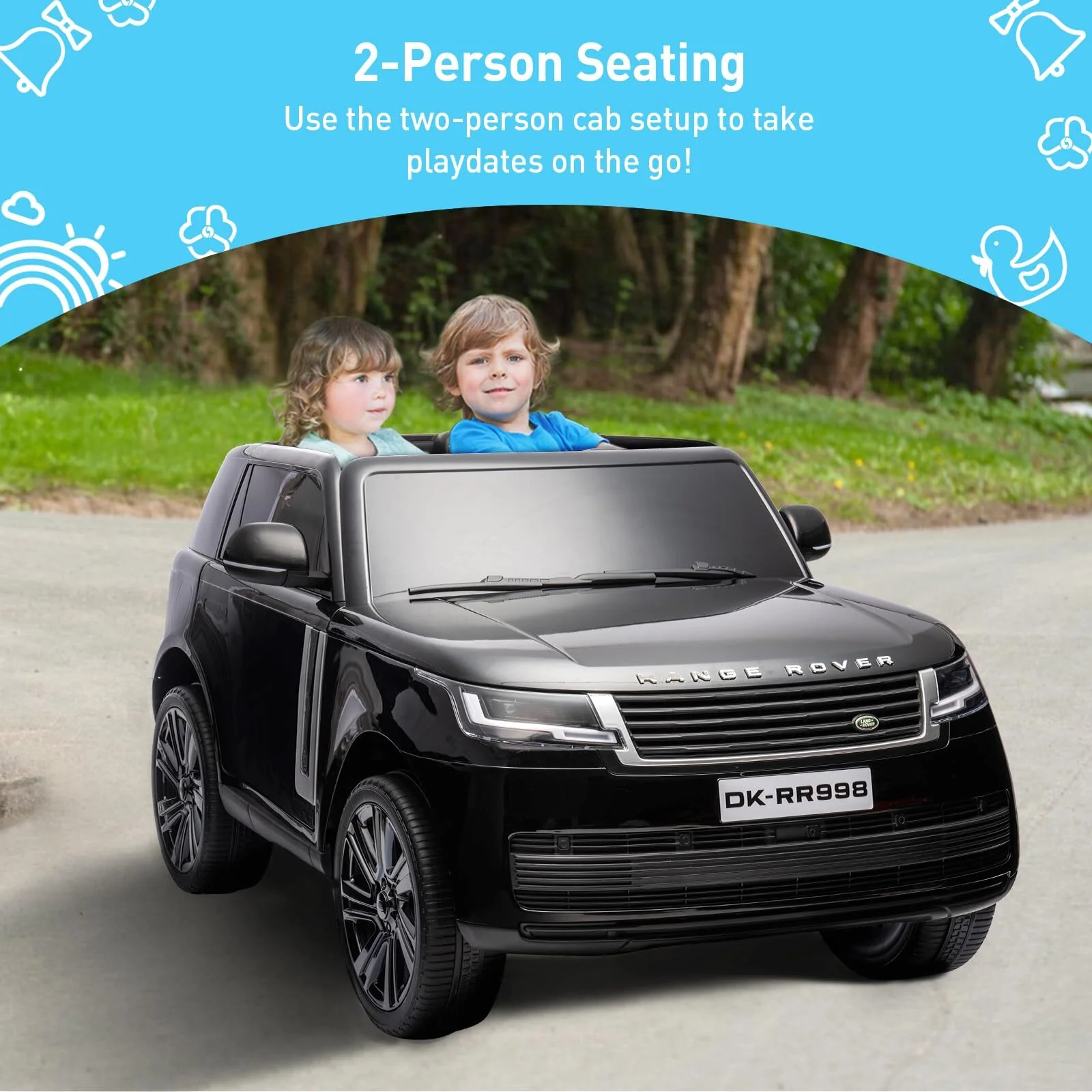 2-Seater 24V Battery-Powered Electric Ride-On Car for Kids with Remote Control Toy - Image 7