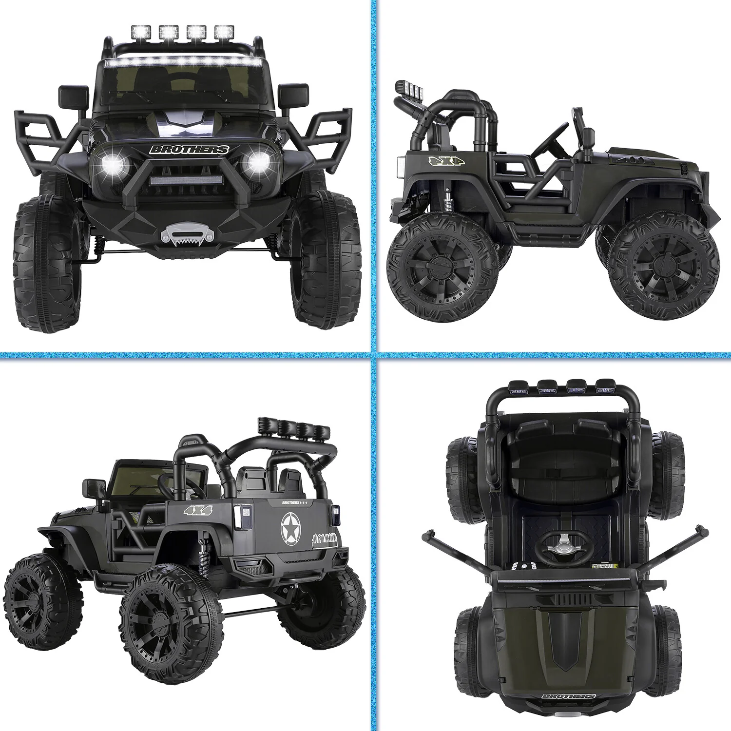 24V Electric 2-Seater Kids Ride-On Truck with Remote Control and Battery-Powered Wheels - Image 39