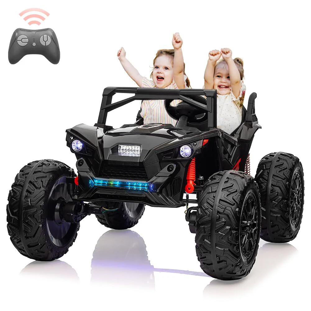 2-Seater 24V Battery-Powered Electric Ride-On Truck with Remote Control Toy - Image 9