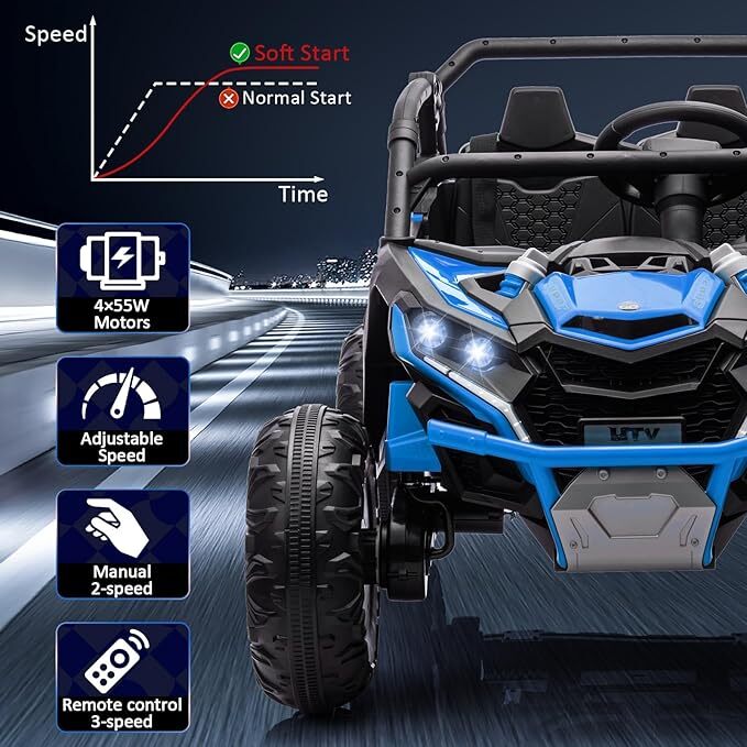 2-Seater 24V Electric Ride-On Car with Remote Control for Older Kids - Image 11