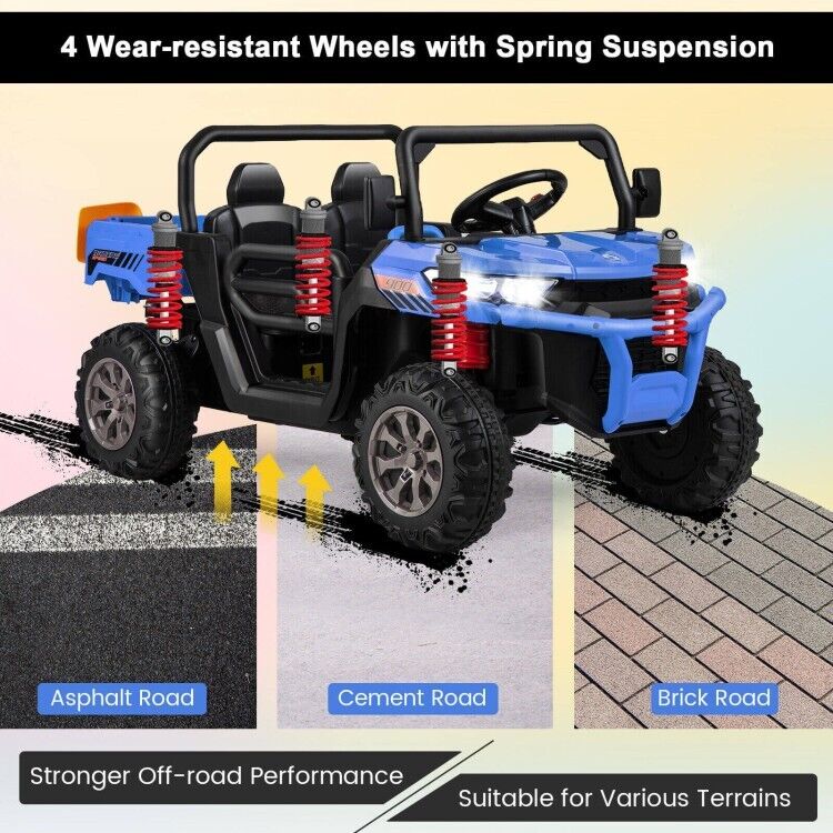 2-Seater Ride-On Kids Truck Car with Remote Control - Perfect Gift for Children - Image 6