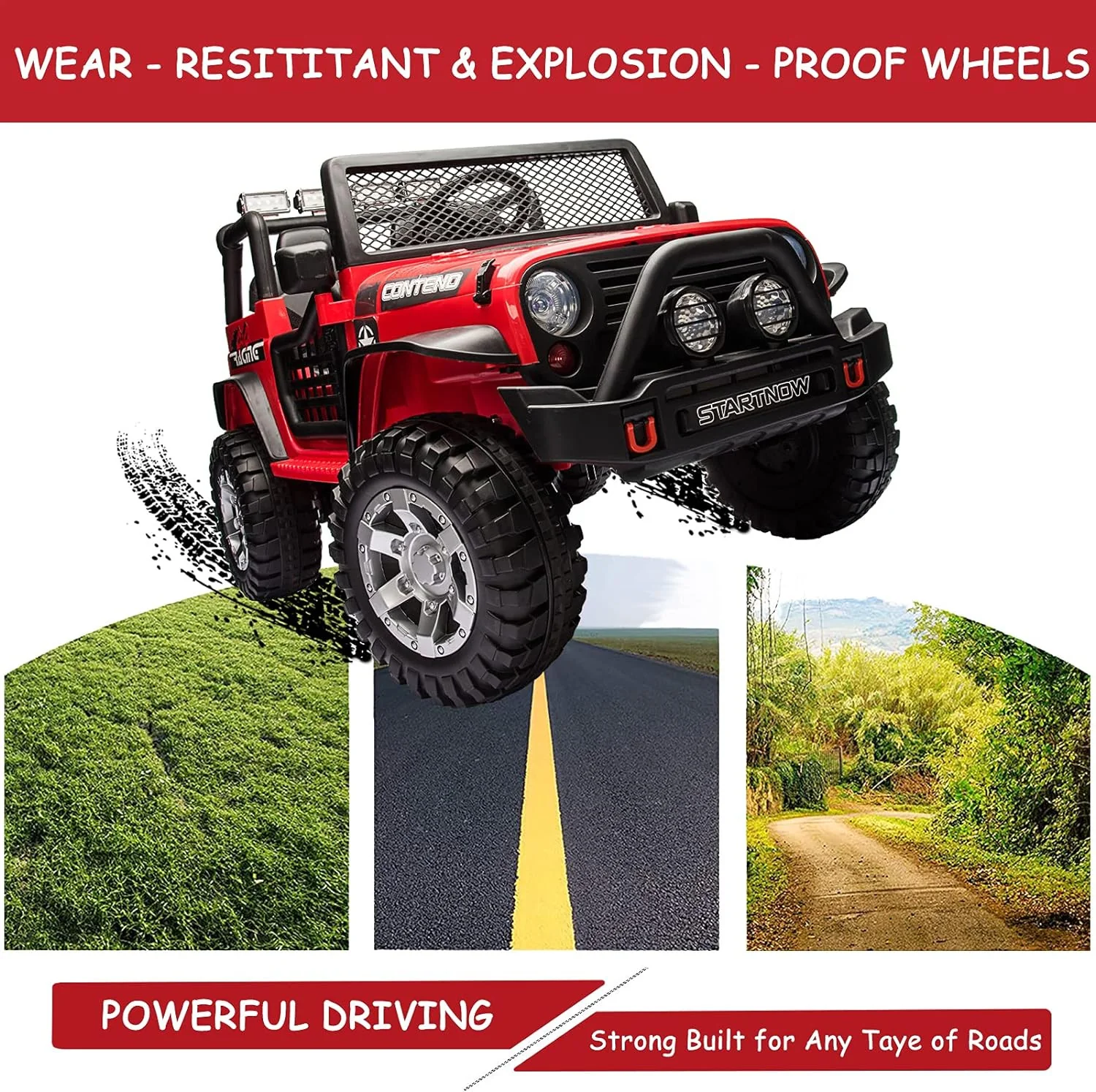 12V 2-Seater Off-Road Ride-On Truck with Remote Control and Rechargeable Battery - Image 7