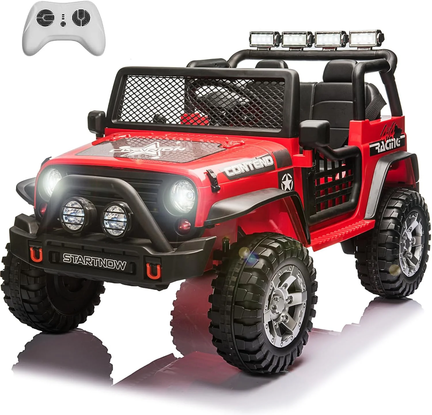 12V 2-Seater Off-Road Ride-On Truck with Remote Control and Rechargeable Battery - Image 9