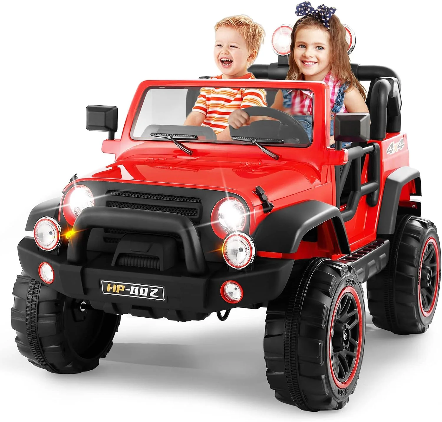 2-Seater 12V Electric Ride-On Truck and Car with Parental Remote Control and Protective Cover for Kids - Image 13