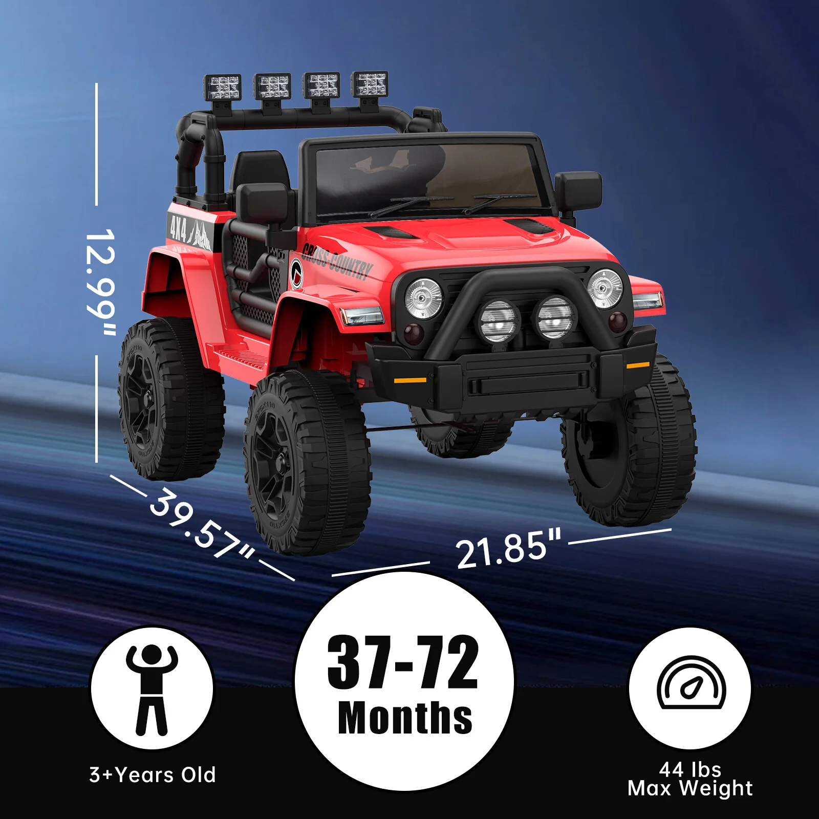 12V Battery-Powered 2-Seater Electric Ride-On Truck with Remote Control - Image 4
