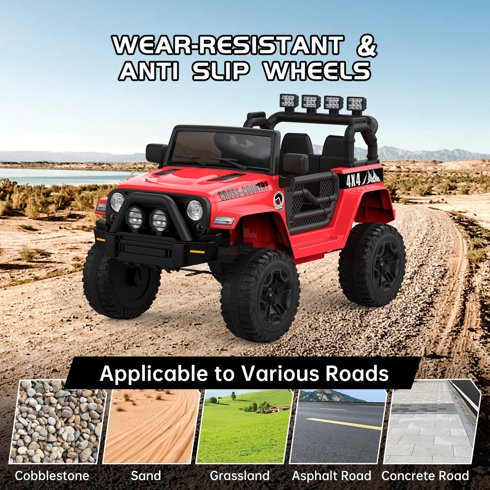12V Battery-Powered 2-Seater Electric Ride-On Truck with Remote Control - Image 6