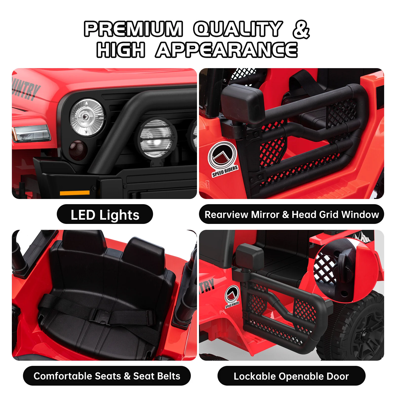 12V Battery-Powered 2-Seater Electric Ride-On Truck with Remote Control - Image 7
