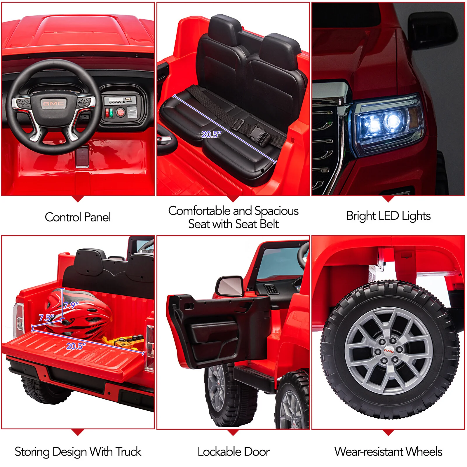 2-Seater Electric Ride-On Truck Car with 24V Battery and Dual 200W Motors - Image 3
