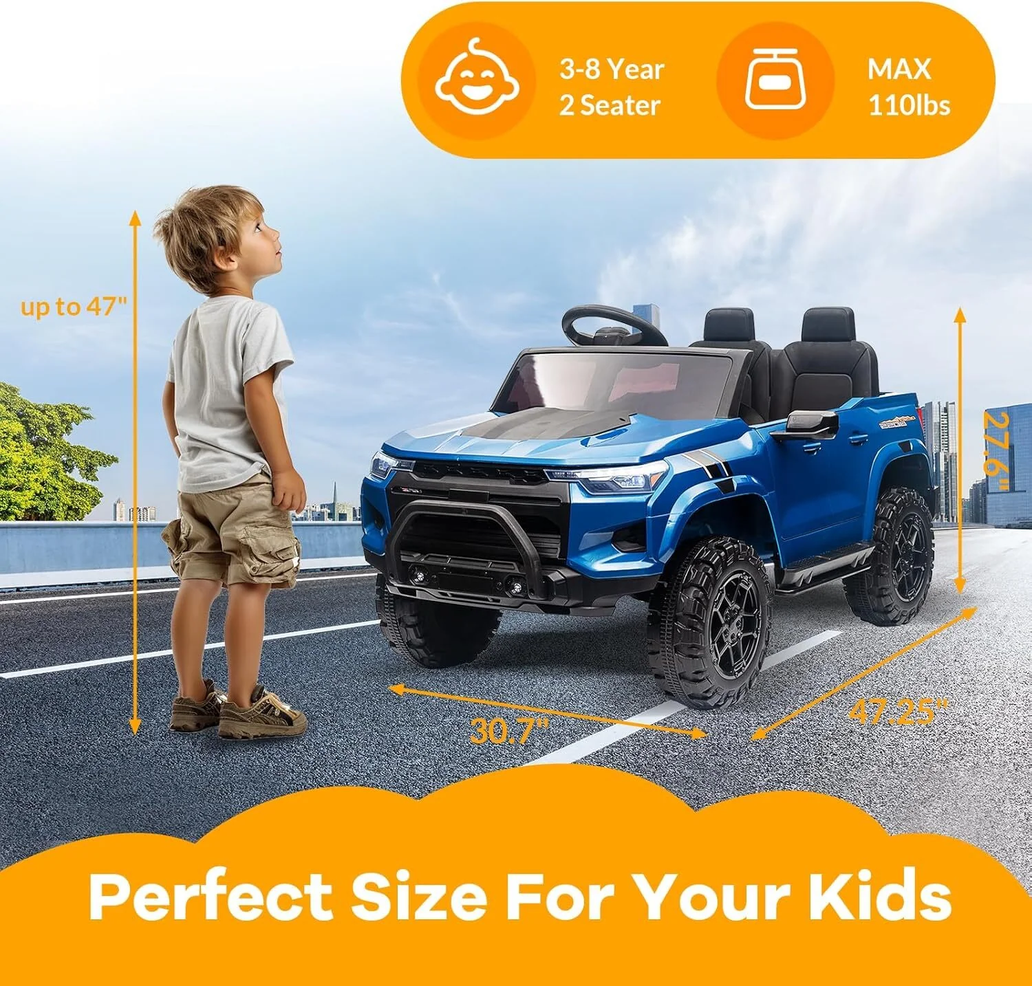 2-Seater Ride-On Truck for Kids 24V Battery Powered Vehicle with Remote Control - Image 16