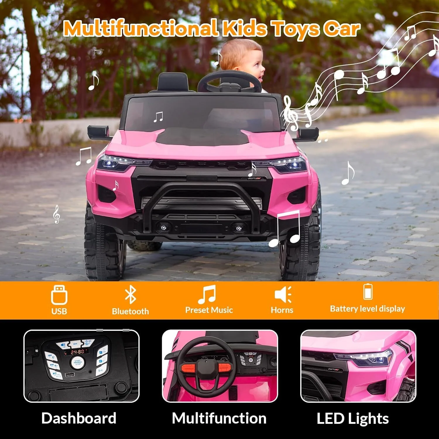 2-Seater Ride-On Truck for Kids 24V Battery Powered Vehicle with Remote Control - Image 7