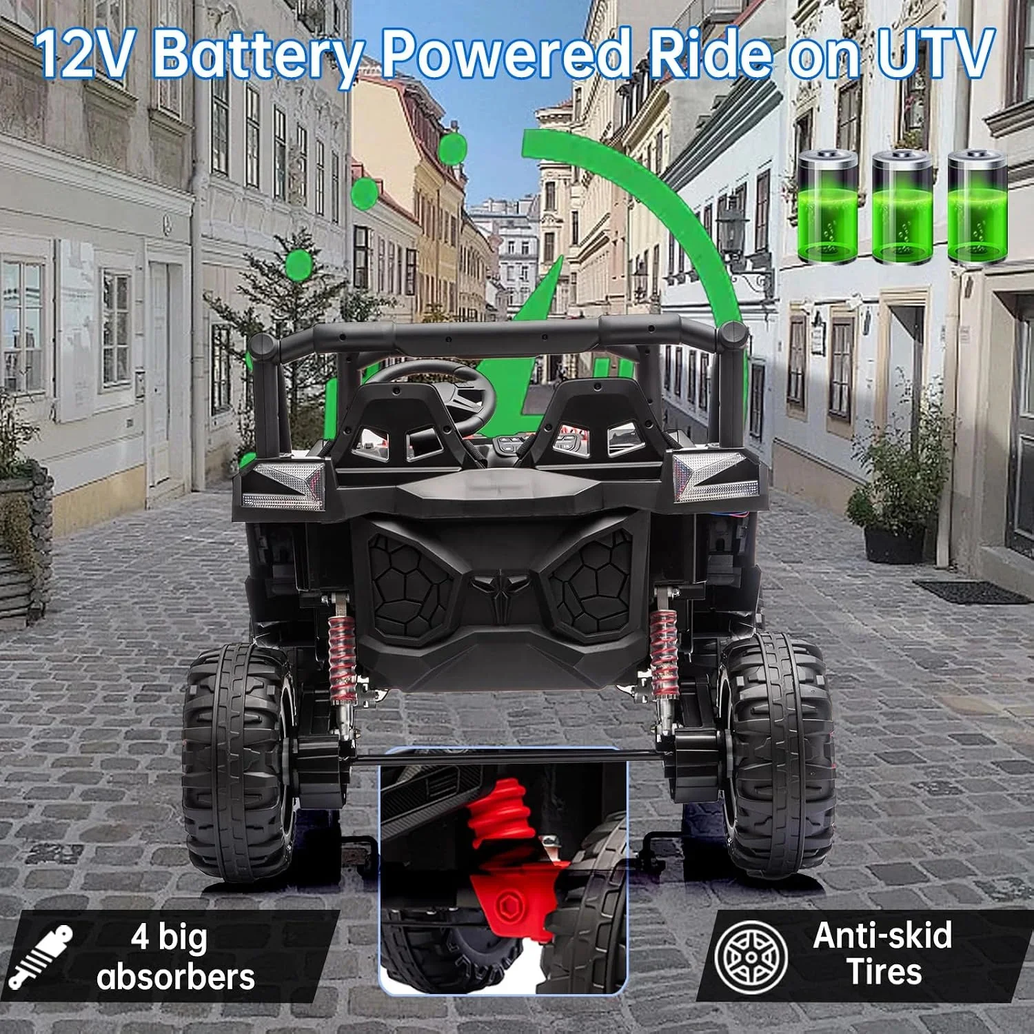 12V Battery Operated Kids Electric Car UTV with Remote Control for Two Passengers - Image 6