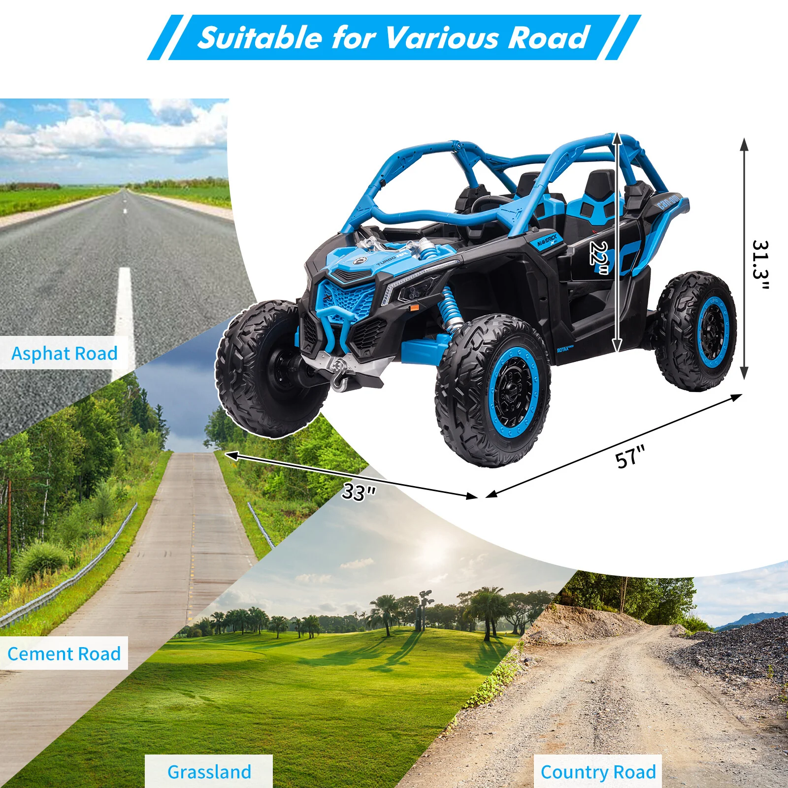 2-Seater Electric Off-Road UTV Ride-On Car for Kids with 4WD and Remote Control - Image 18