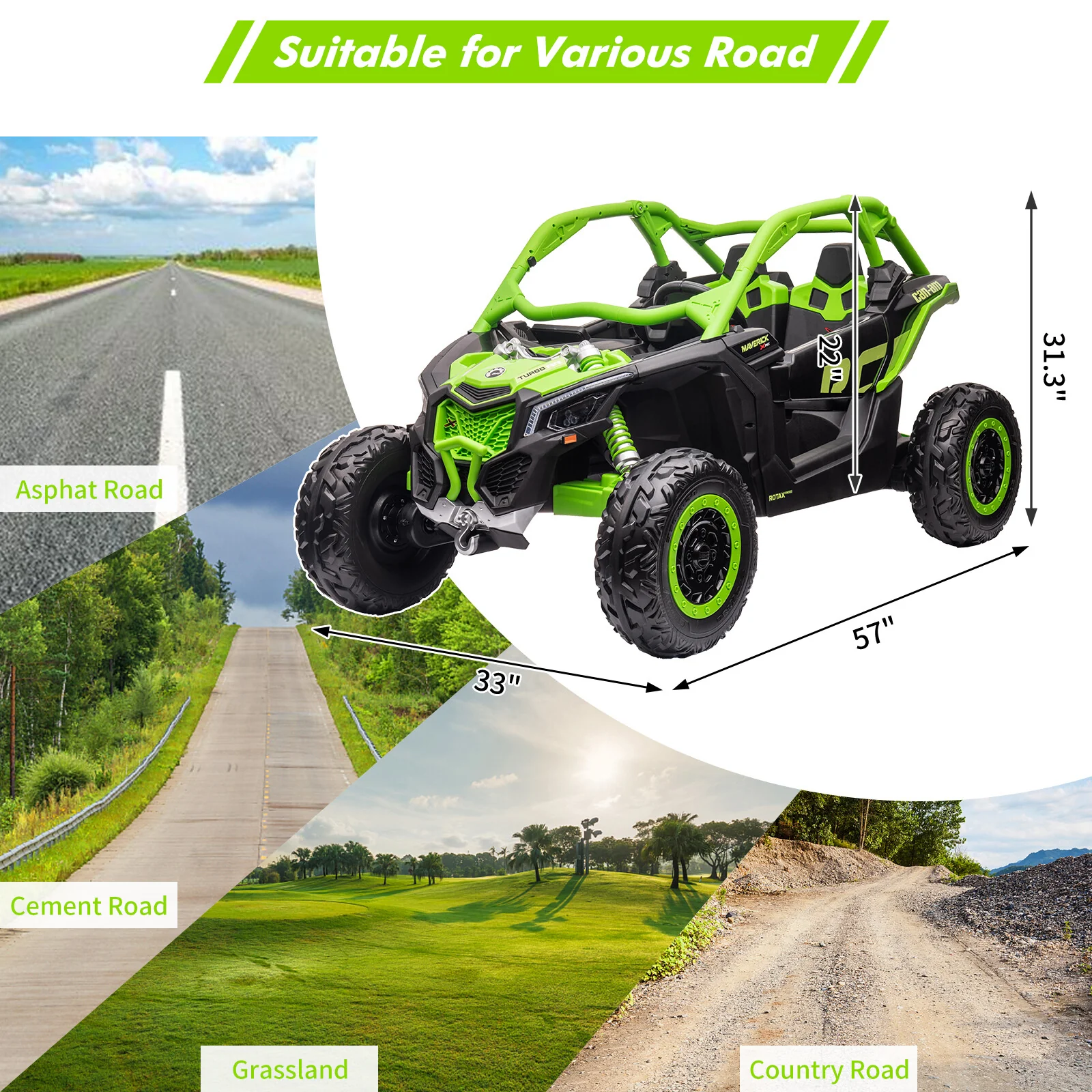 2-Seater Electric Off-Road UTV Ride-On Car for Kids with 4WD and Remote Control - Image 21