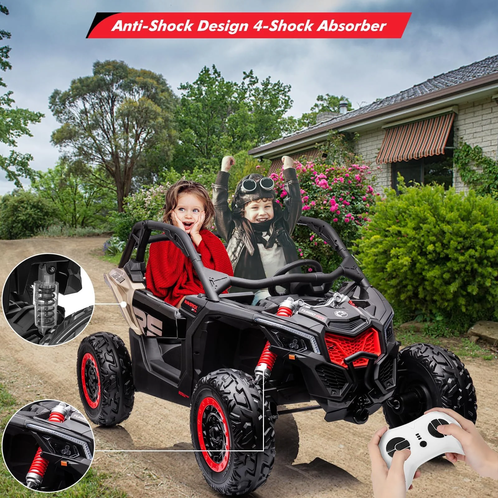 2-Seater Electric Licensed Can-Am Off-Road Ride-On UTV Car Toy for Kids - Image 16