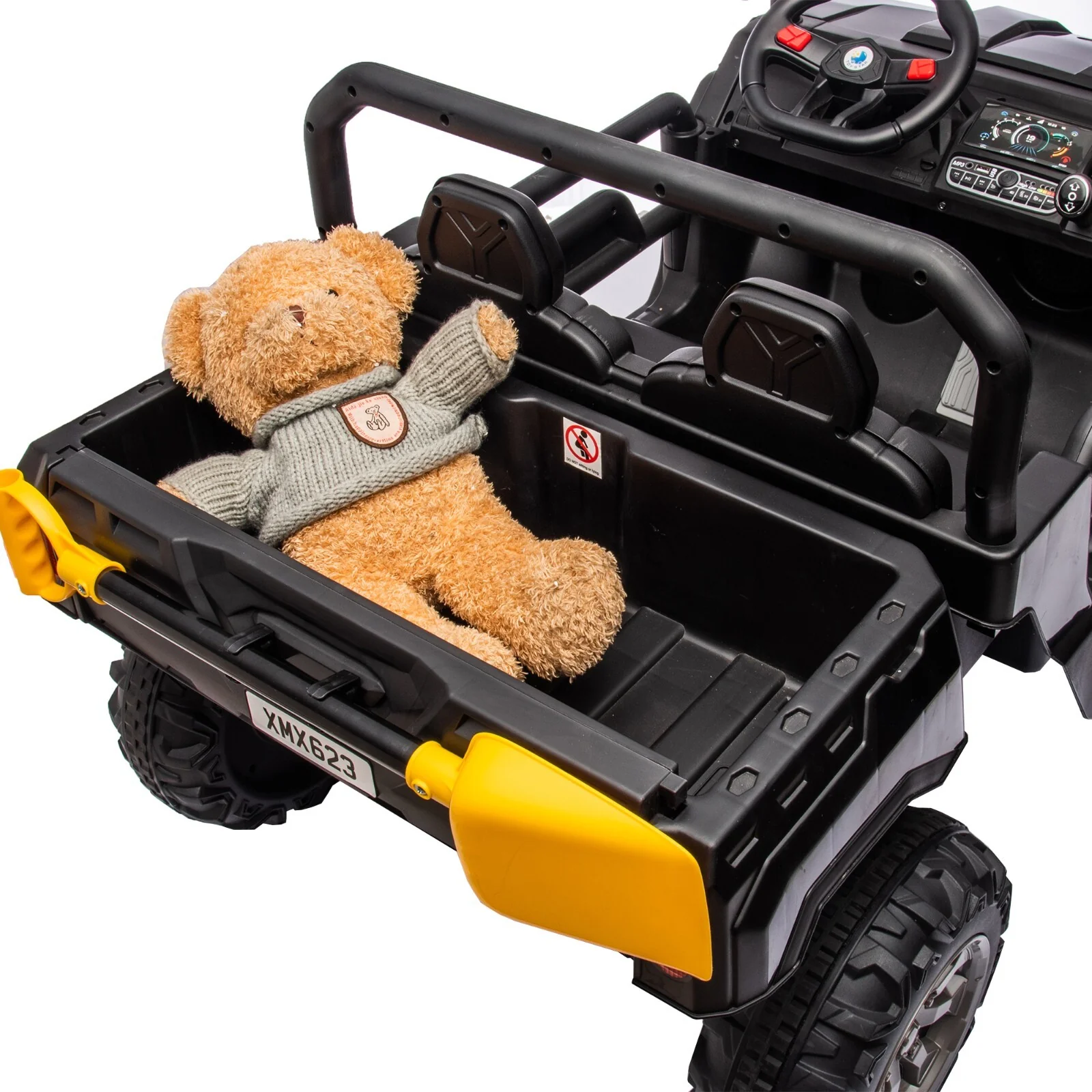 2-Seater Electric Ride-On UTV Vehicle with Remote Control and Non-Slip Black Design - Image 18