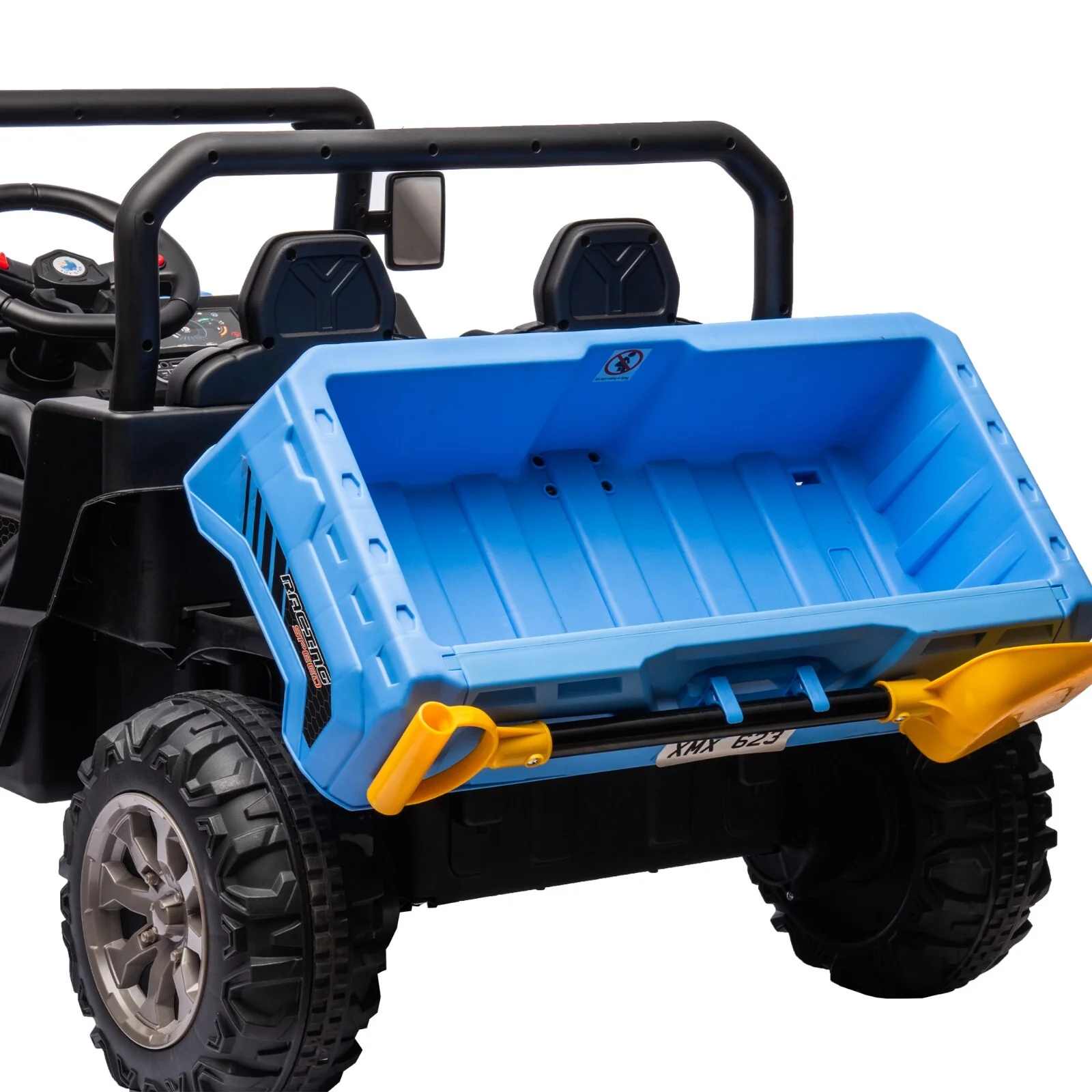 2-Seater Blue Electric Ride-On UTV with Remote Control and Non-Slip Tires - Image 8