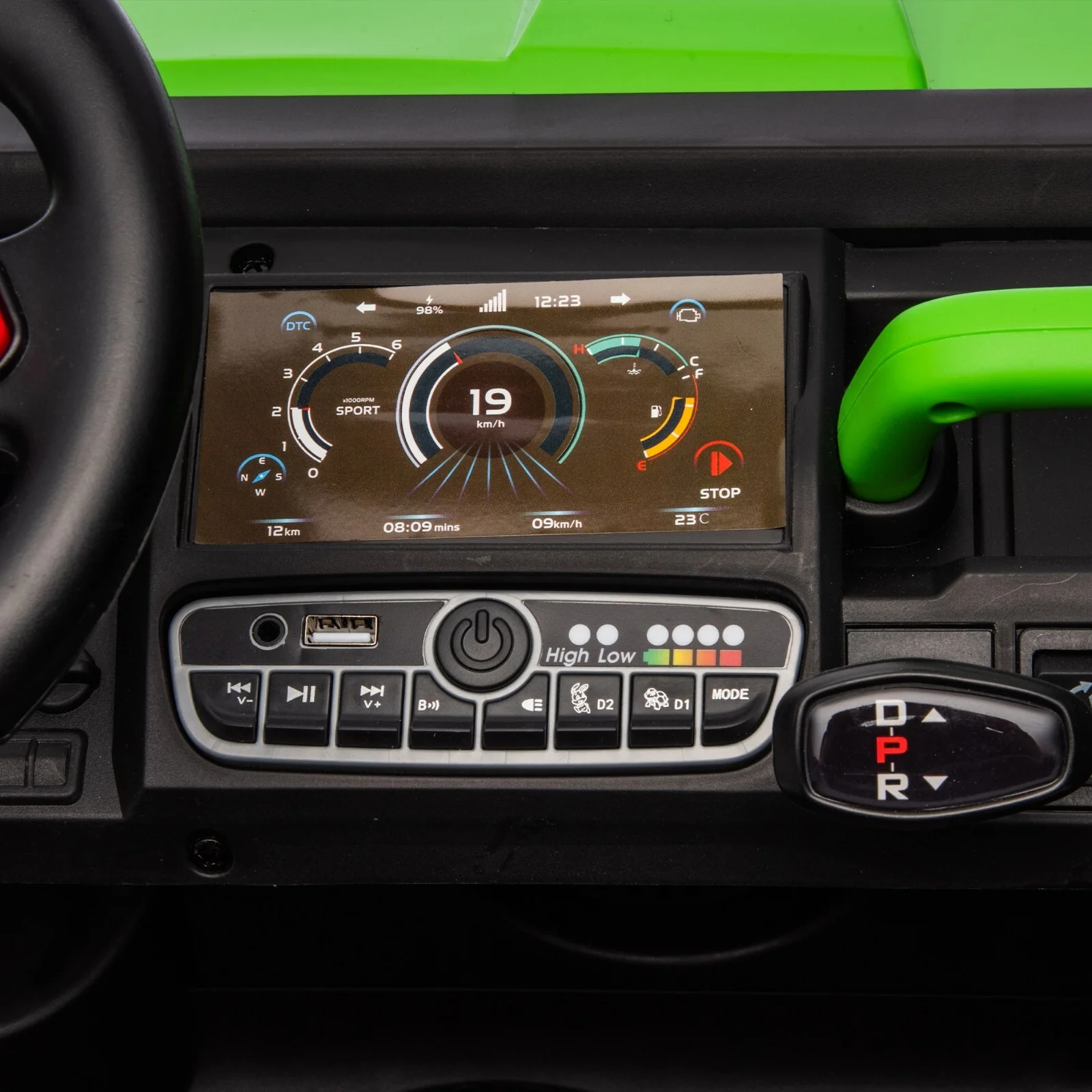 2-Seater Electric Ride-On UTV with Remote Control and Non-Slip Tires Green - Image 15