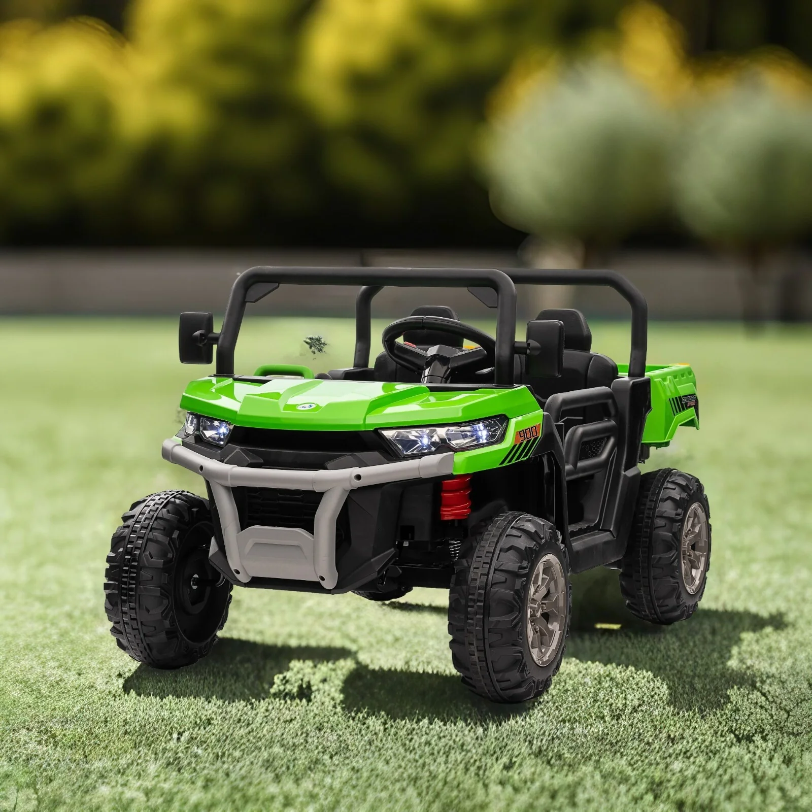 2-Seater Electric Ride-On UTV with Remote Control and Non-Slip Tires Green - Image 2