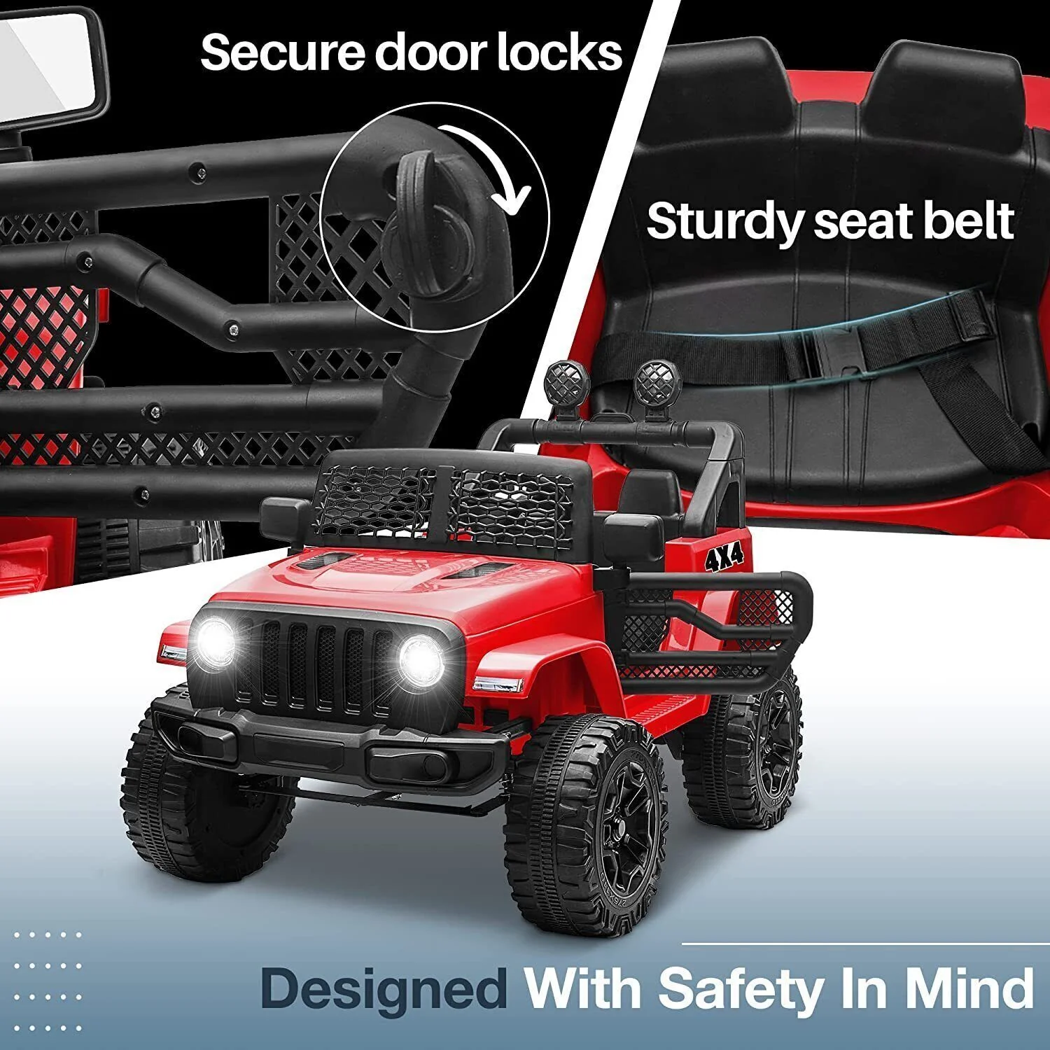 12V Two-Seater Kids Electric Ride-On Truck with Battery Power and Remote Control - Image 8