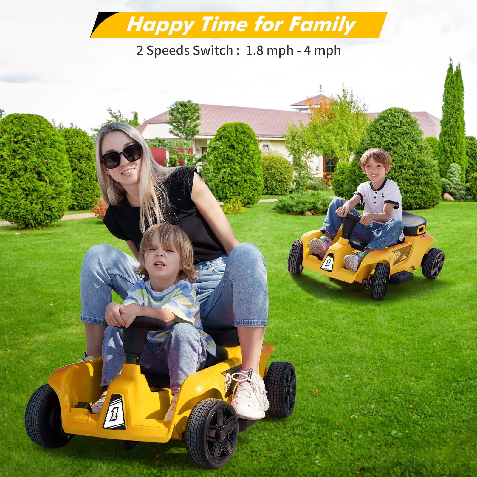 2-Seater Electric Ride-On Toy Car for Kids with 24V 120W Dual Motors and 4 Wheels - Image 15