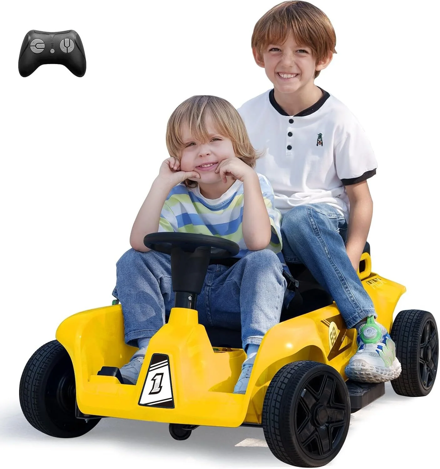Electric 2-Seater 4-Wheel Ride-On Toy for Kids with Dual Driver Modes and Remote Control - Image 2
