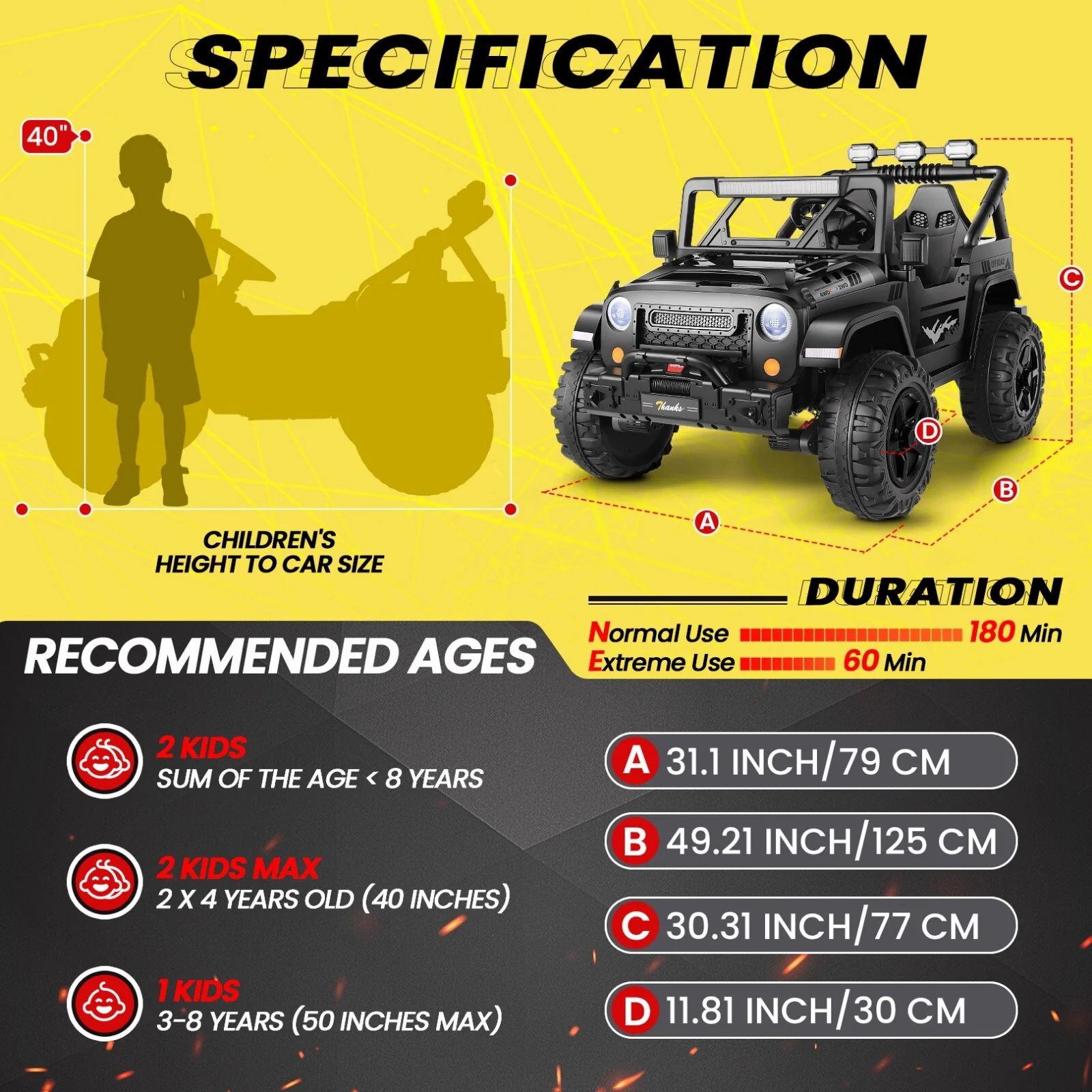 2-Seater 24V Battery-Powered Electric Ride-On Truck for Kids - Image 13
