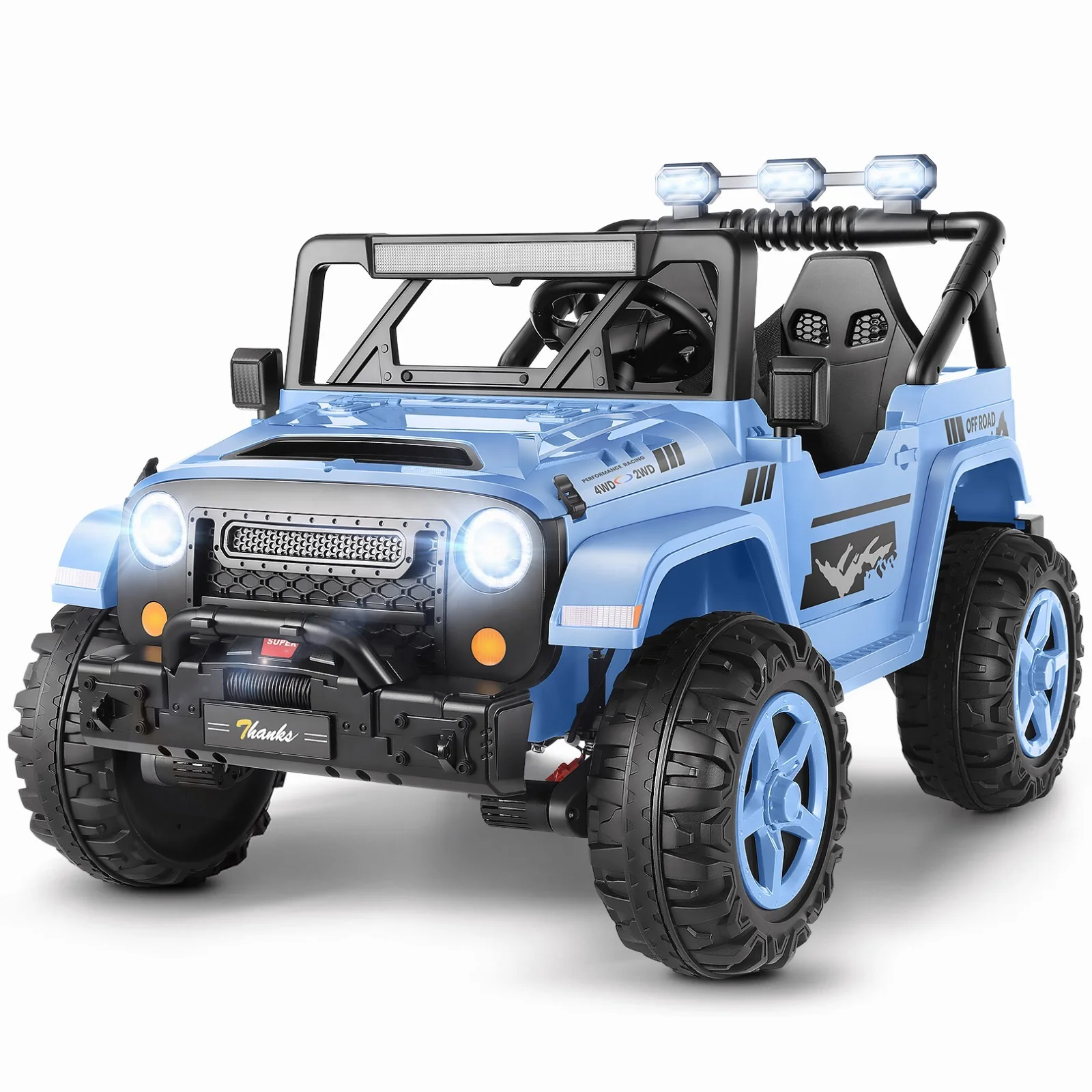 2-Seater 24V Battery-Powered Electric Ride-On Truck Toy for Kids - Image 9