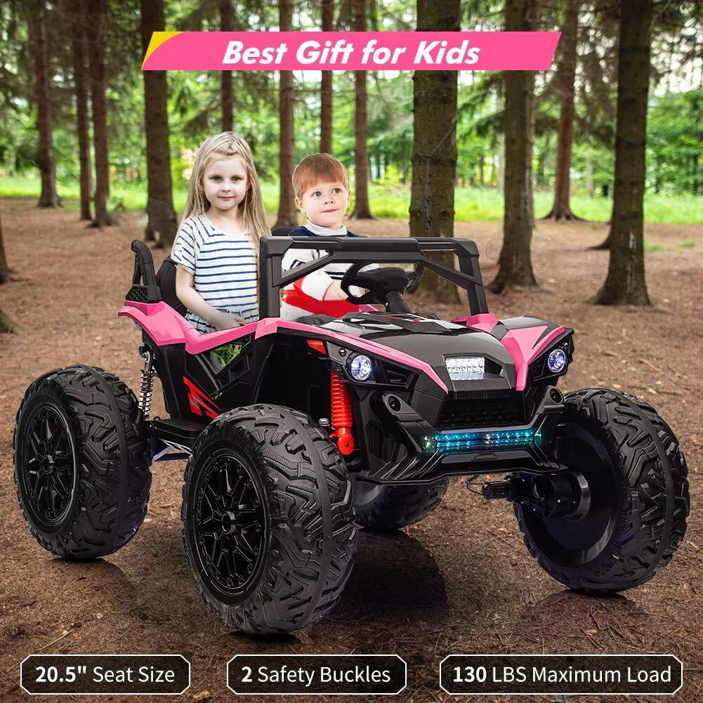 2-Seater 24V Electric Ride-On UTV Car for Kids with LED Lights, EVA Wheels, and Remote Control - Image 5