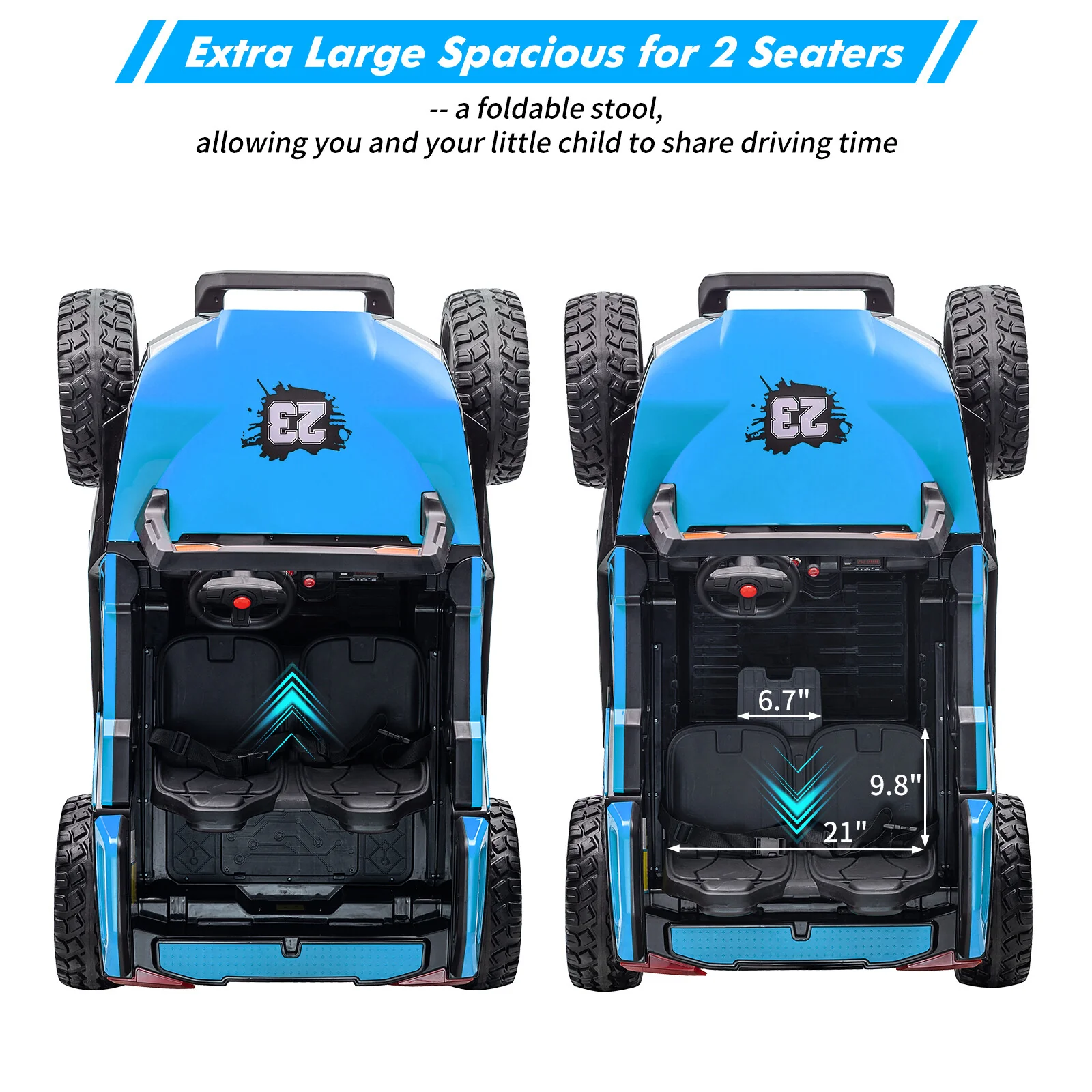 2-Seater Electric Ride-On UTV with Remote Control 24V Battery and 240W Motors - Image 19