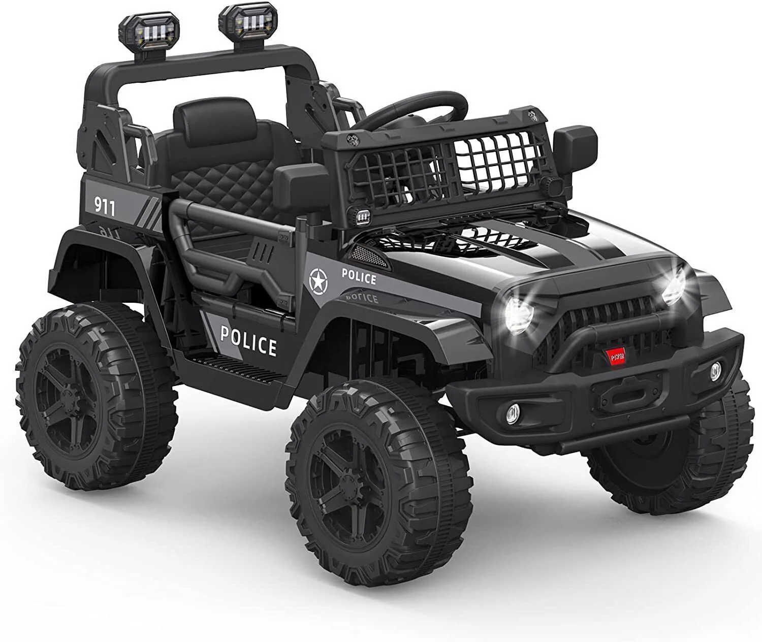 2-Speed Bluetooth Electric Kids Ride-On Truck with LED Lights and Remote Control - 12V US Version - Image 13