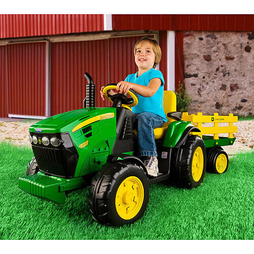 2-Speed Kids Tractor Ride-On Toy Car with FM Radio for Outdoor Play in the Lawn or Backyard - Image 2