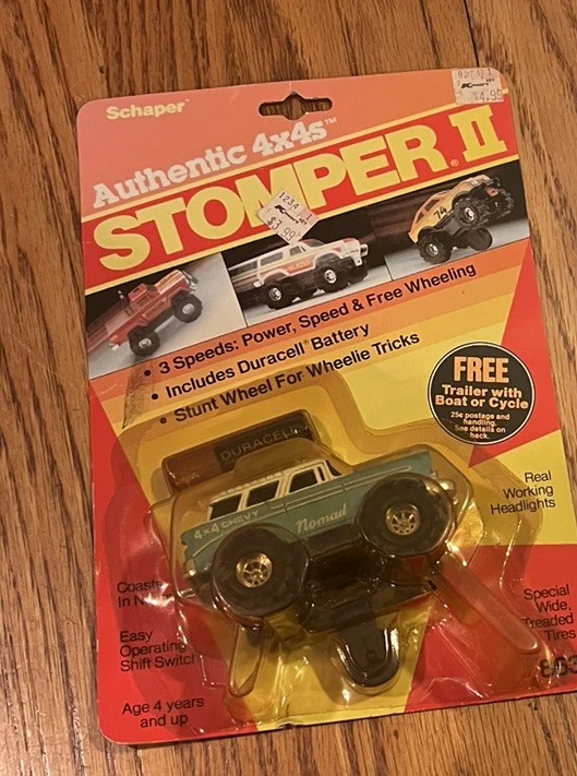 Rare 1980s Red Chevy Nomad Stomper 4x4 by Schaper - Mint Condition on Card - Image 11