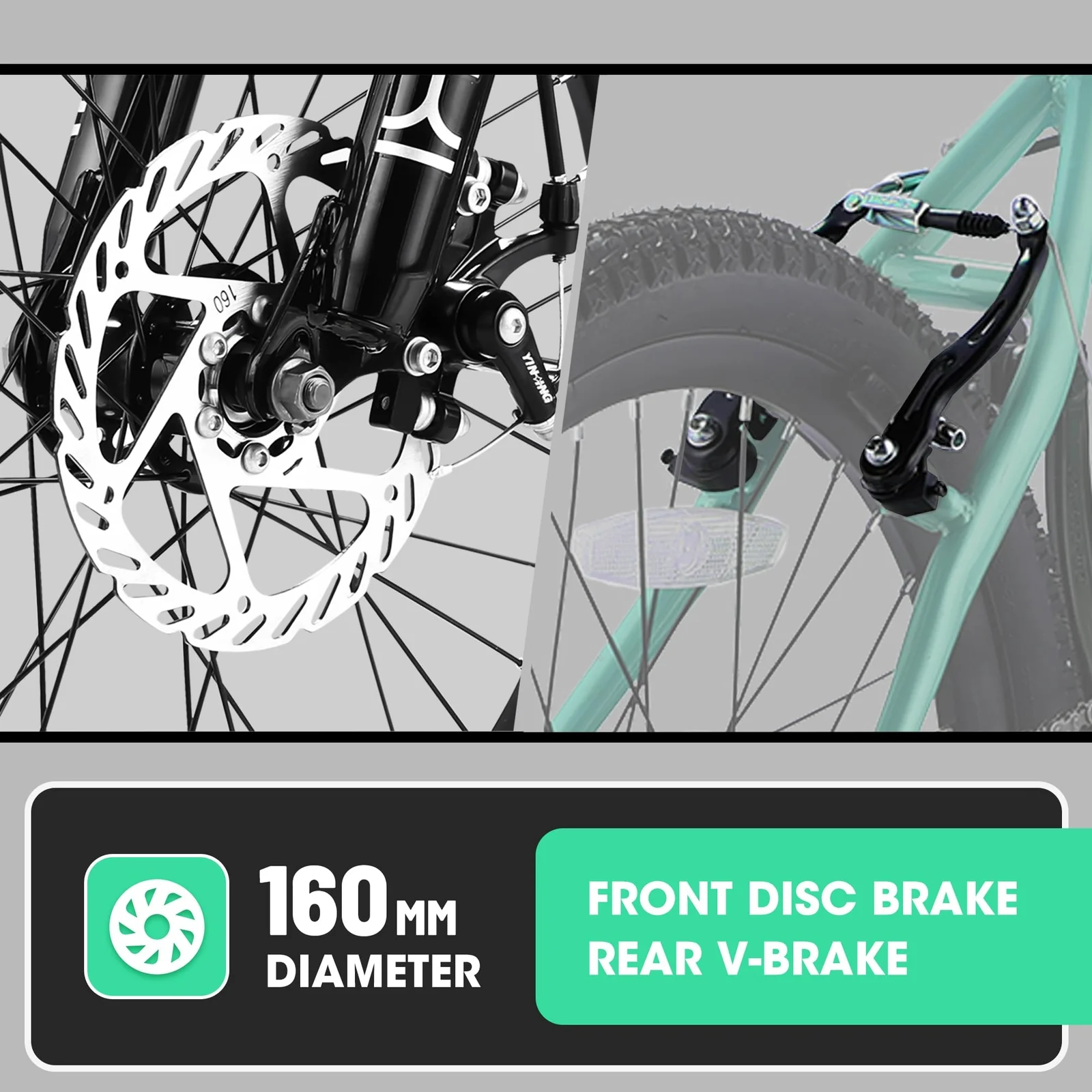 20 Inch Kids Mountain Bike for Boys and Girls Ages 8-12 with 7-Speed Gear - Image 3