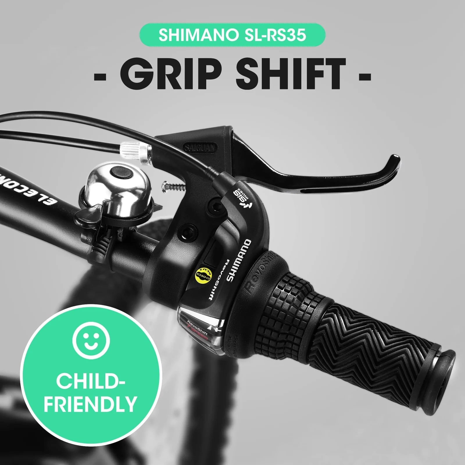 20 Inch Kids Mountain Bike for Boys and Girls Ages 8-12 with 7-Speed Gear - Image 5