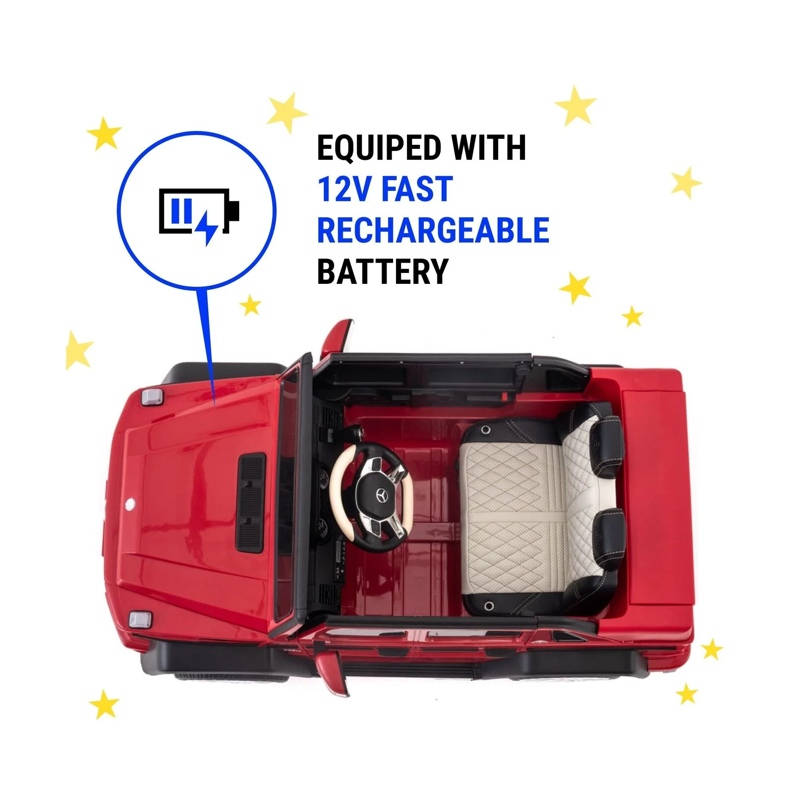 2022 Mercedes Maybach G650 Ride On Kids Toy Car 12V AMG Upgraded Version with Remote Control and Realistic Features - Image 3