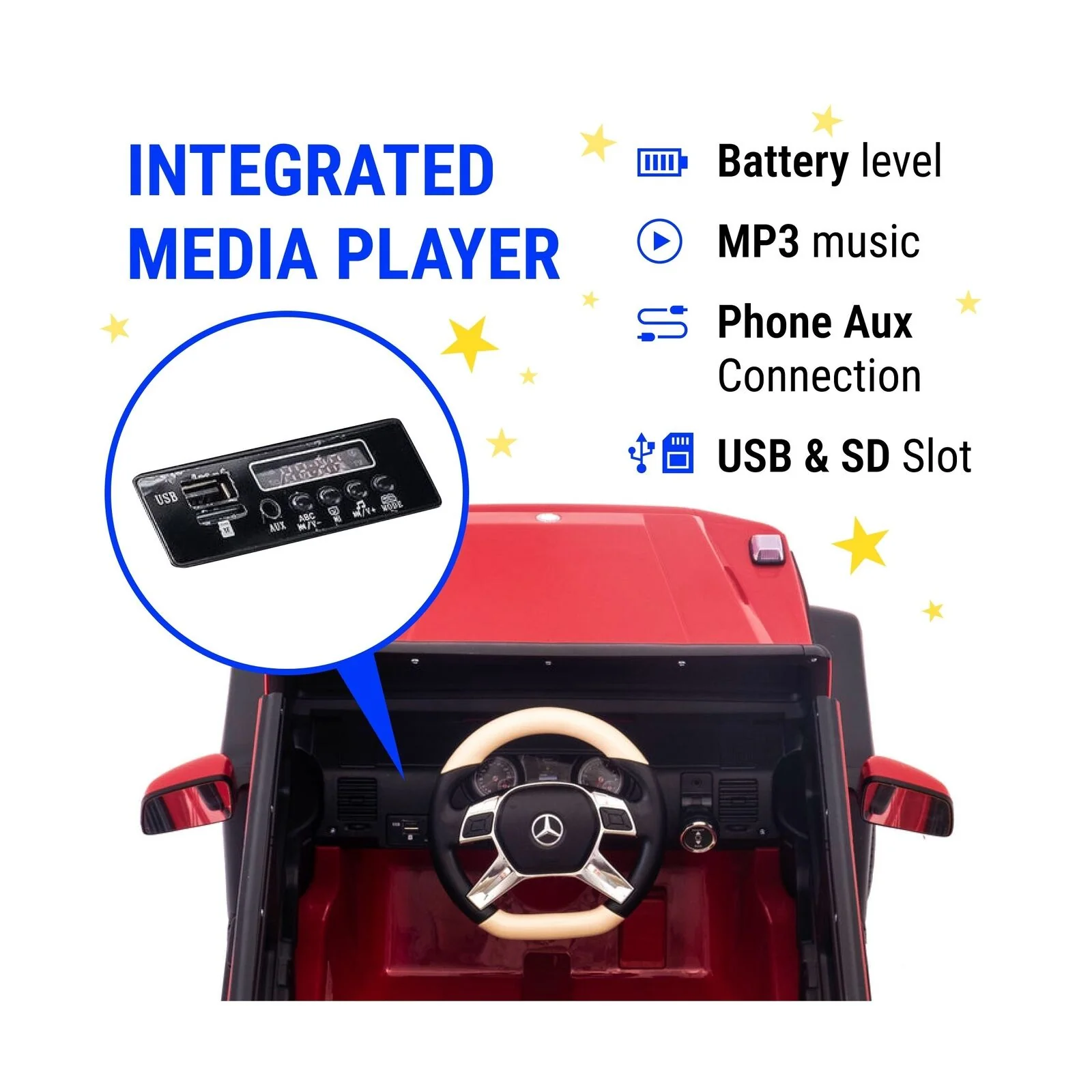 2022 Mercedes Maybach G650 Ride On Kids Toy Car 12V AMG Upgraded Version with Remote Control and Realistic Features - Image 4