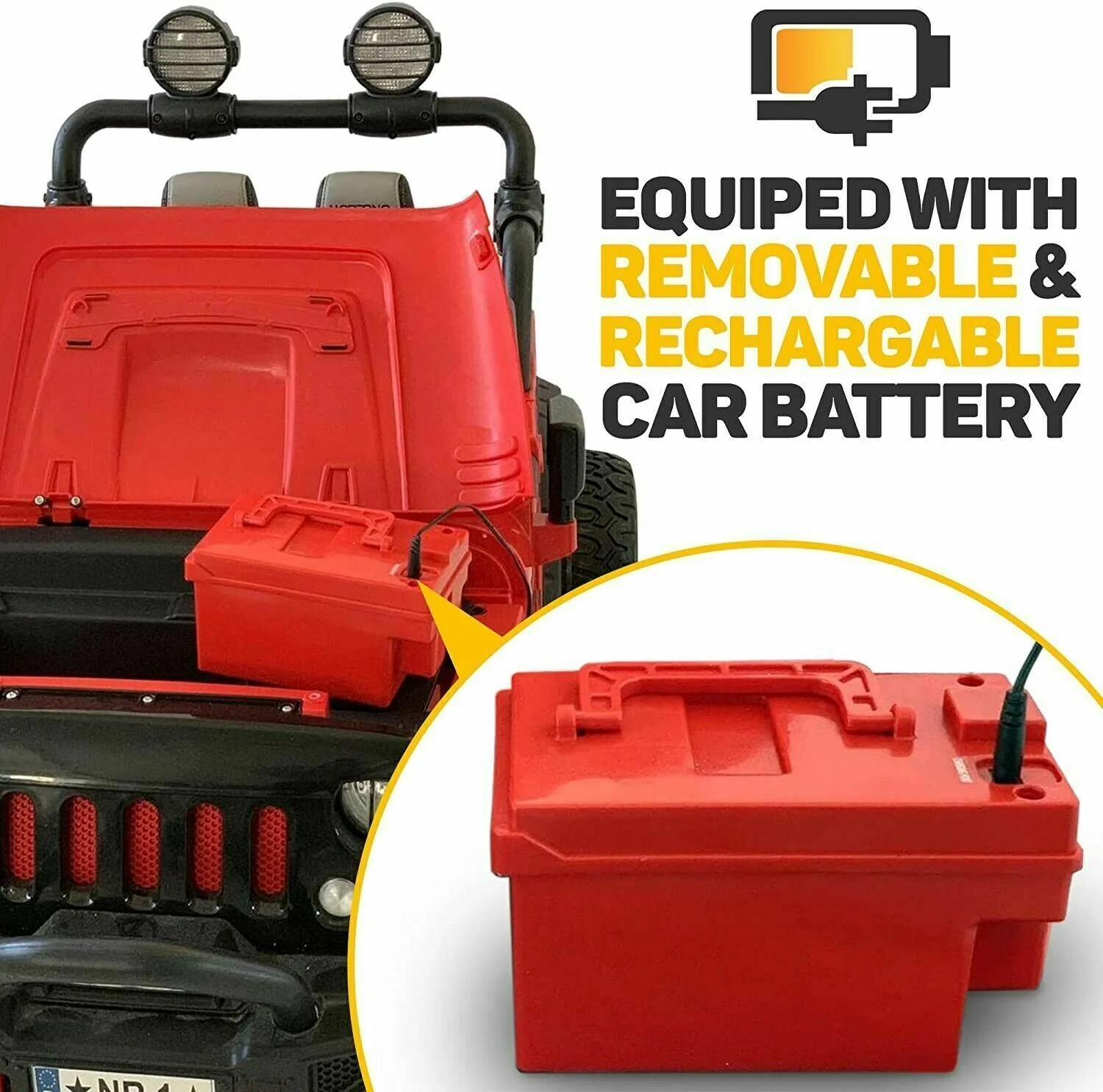 2023 12V Children's Jeep Dual-Seater Ride On Kids Vehicle Truck with Remote Control, 3 Gears, Melodies. - Image 7