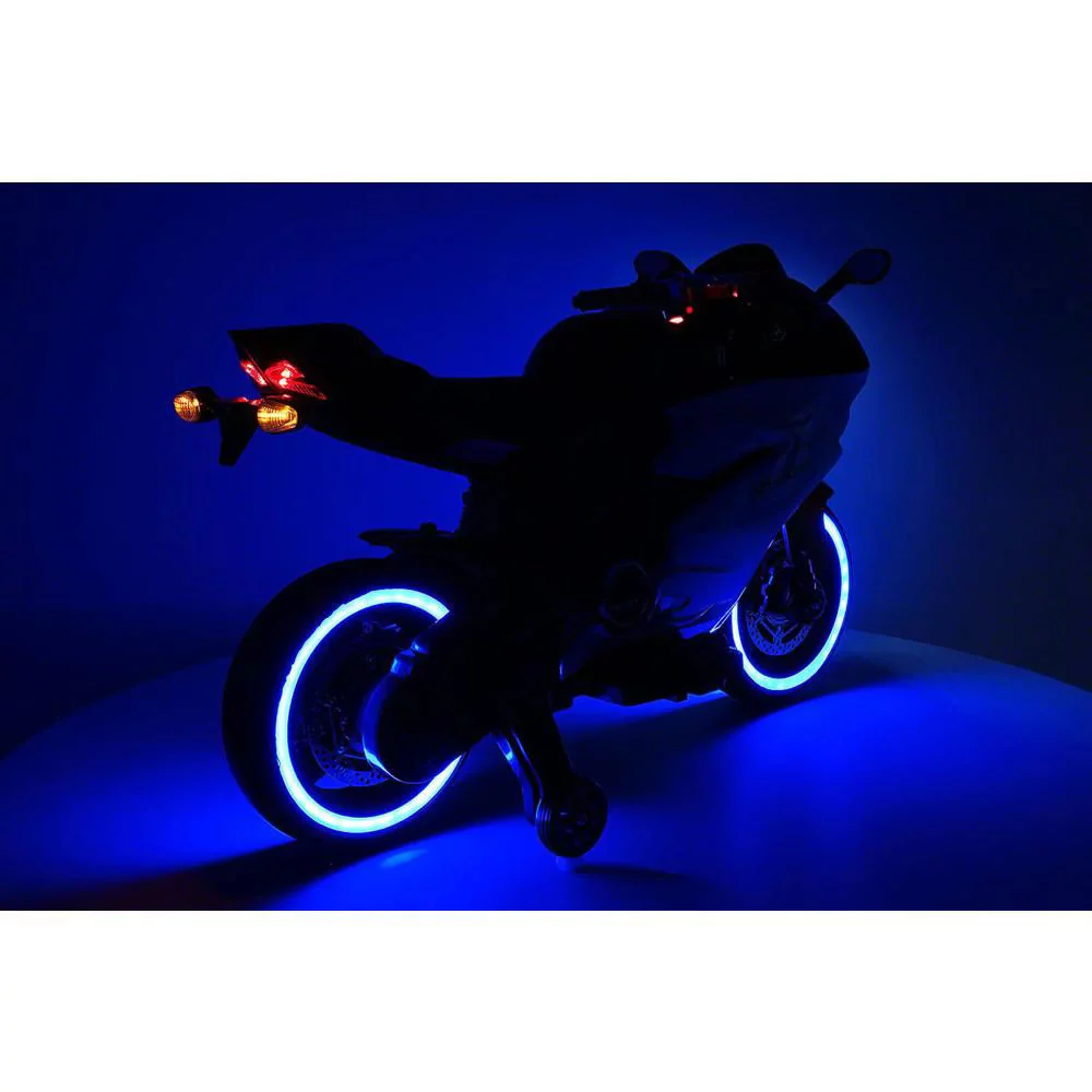 12V Pink Battery-Powered Kids Ride-On Motorcycle Car with Ducati Style - Image 3