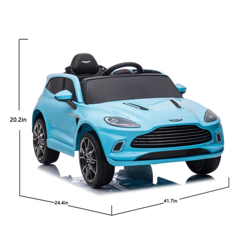 12V Dual Drive Electric Ride On Car for Kids, Battery Powered with Remote Control, Blue - Image 4