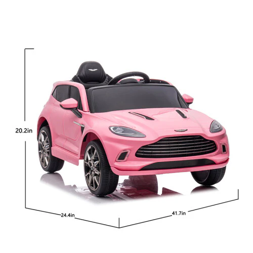12V Dual-Drive Electric Ride-On Car for Kids with Remote Control Battery Powered Pink - Image 4