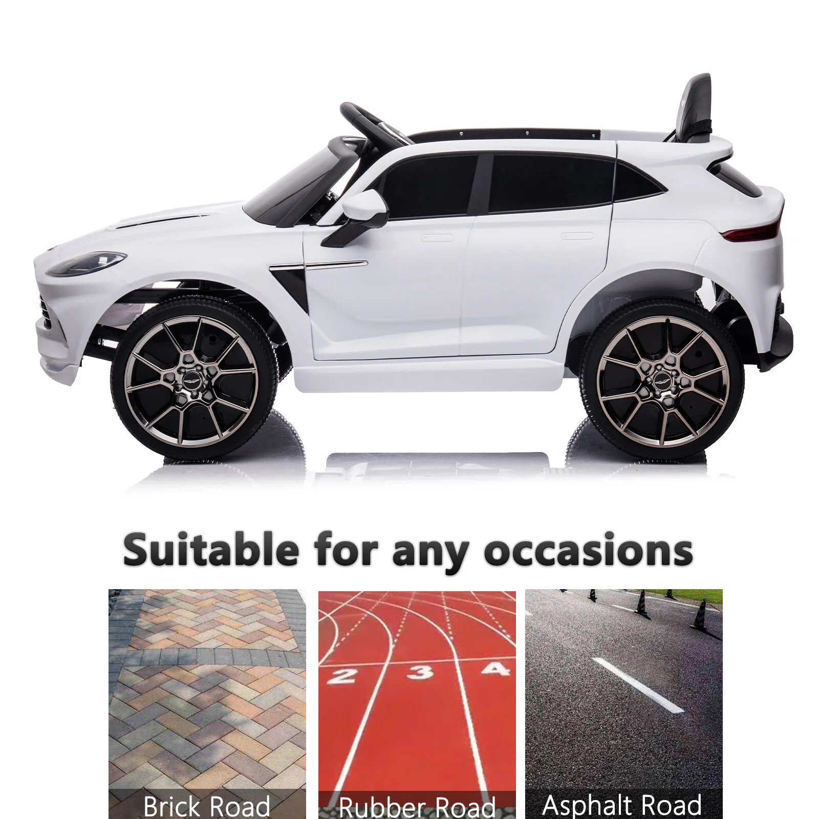 12V Dual-Drive Electric Ride-On Car for Kids with Remote Control and Music